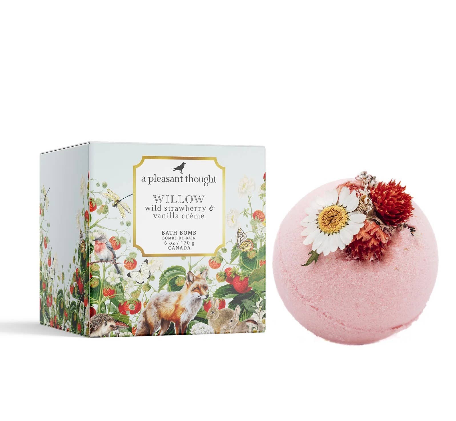 WILLOW | WILD STRAWBERRY & VANILLA CRÈME | BATH BOMB - PreLoved & Luxe