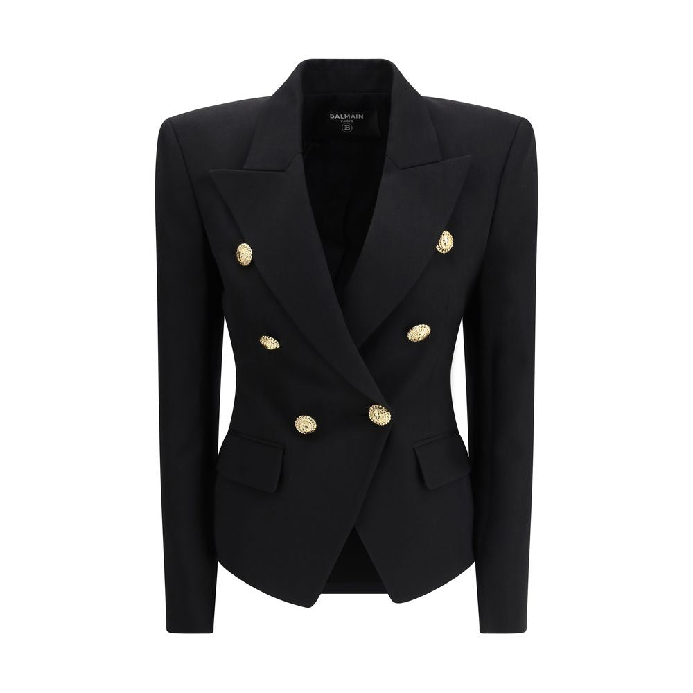 New Balmain Black Wool Blazer