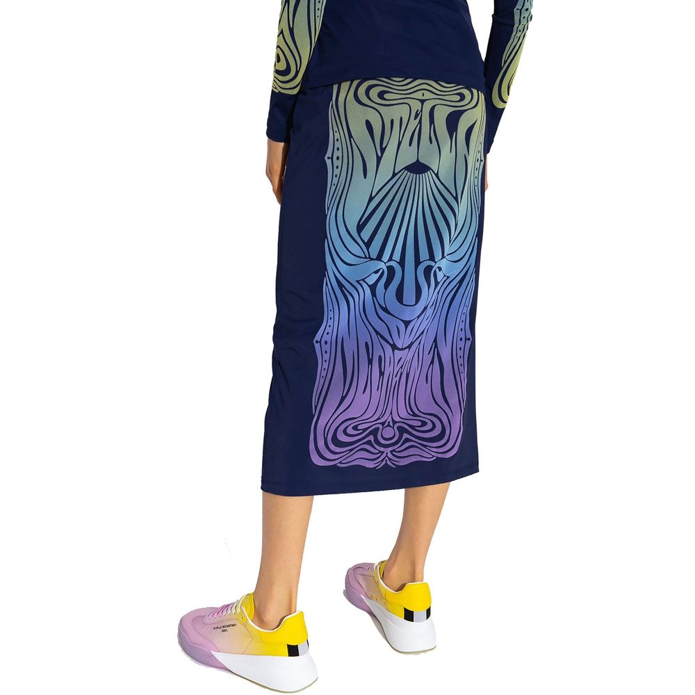Stella McCartney Blue Polyamide Long Skirt