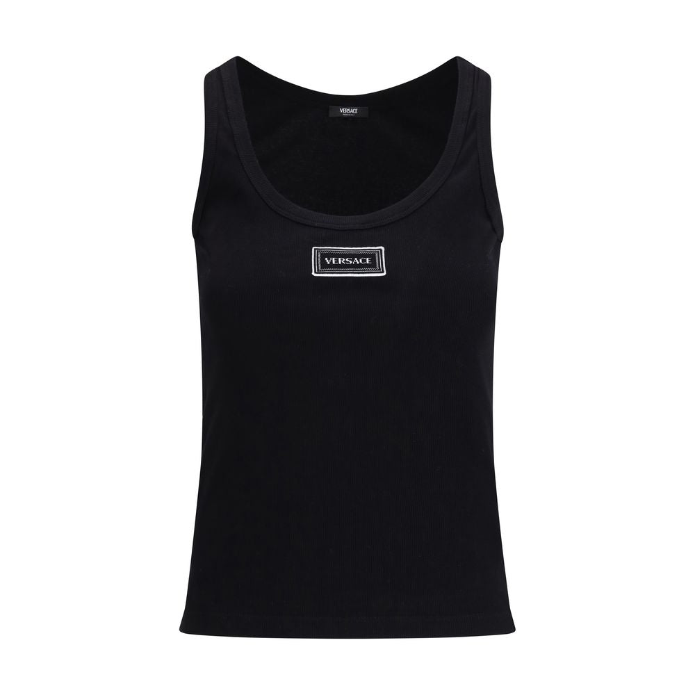 Versace Black Cotton Tank Tops - PreLoved & Luxe