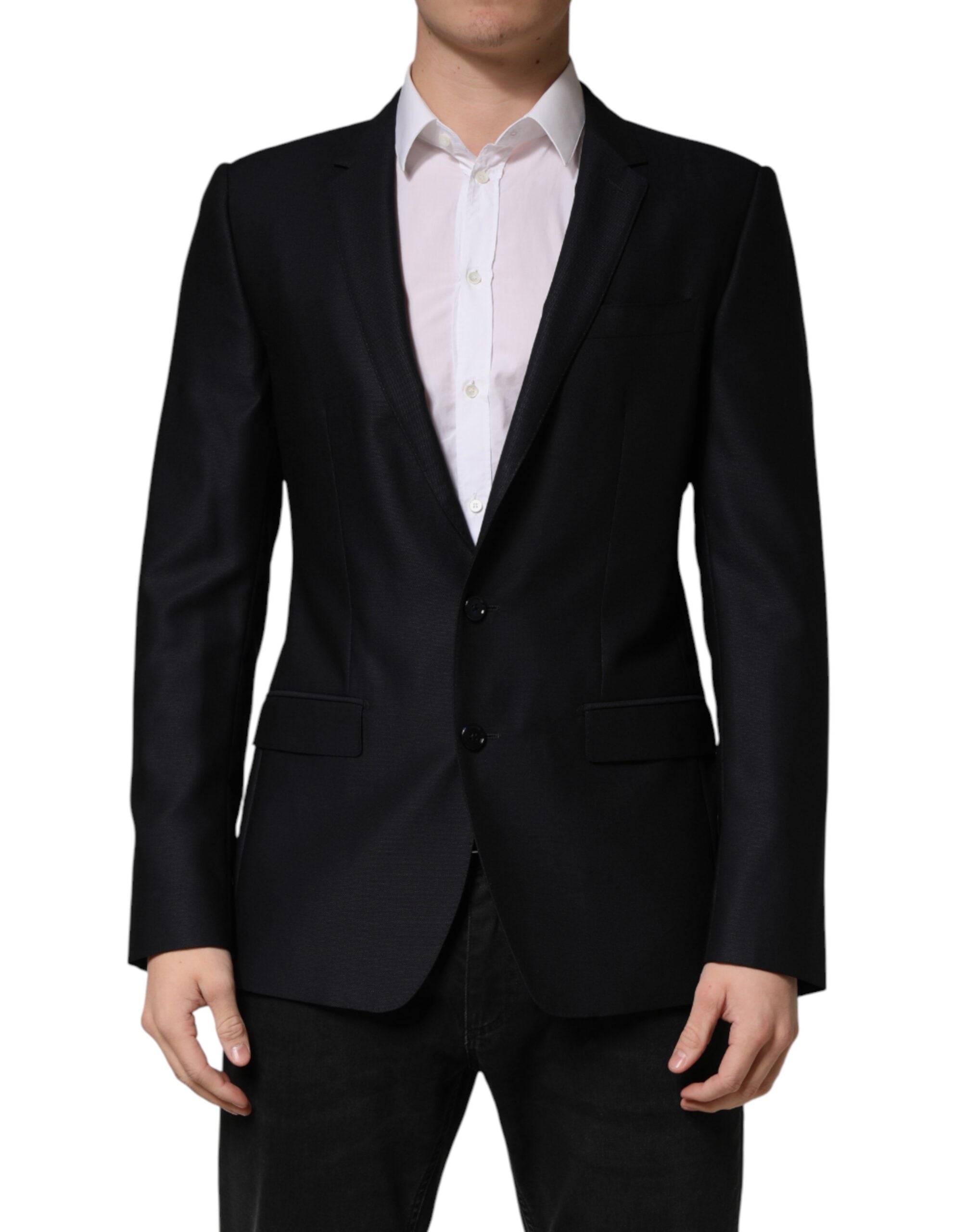 Dolce & Gabbana Blue MARTINI Single Breasted Jacket Blazer