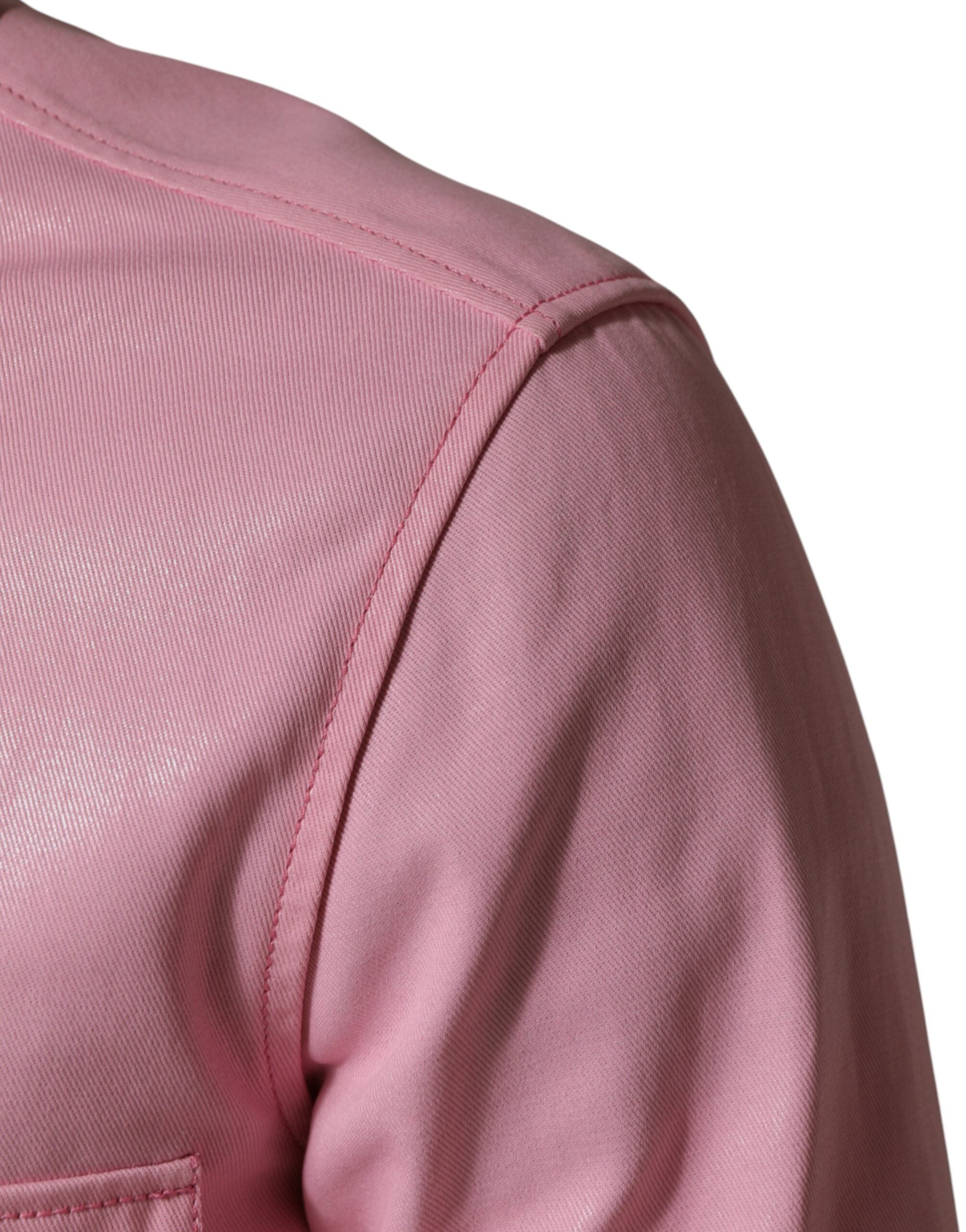 Pre-Owned Dolce & Gabbana Pink Cotton Collared Men Button Down Shirt