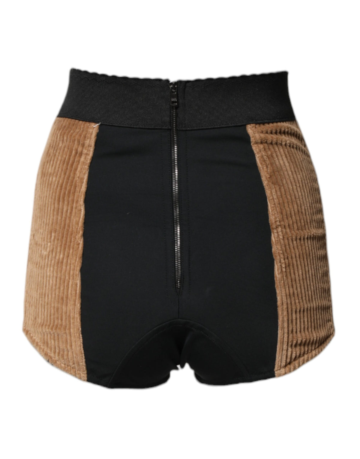 New Dolce & Gabbana Brown Cotton High Waisted Hot Pants Shorts
