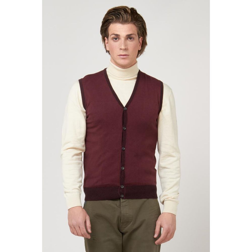 Gas Bordeaux Cotton Waistcoat