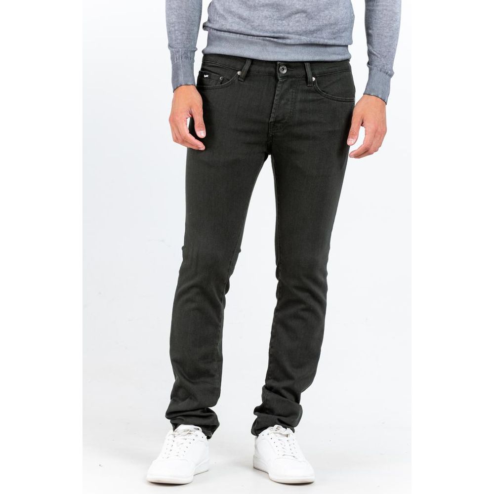 Gas Green Cotton Slim Fit Jeans