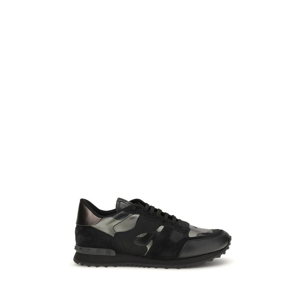 Valentino Garavani Black Leather Athletic Sneakers