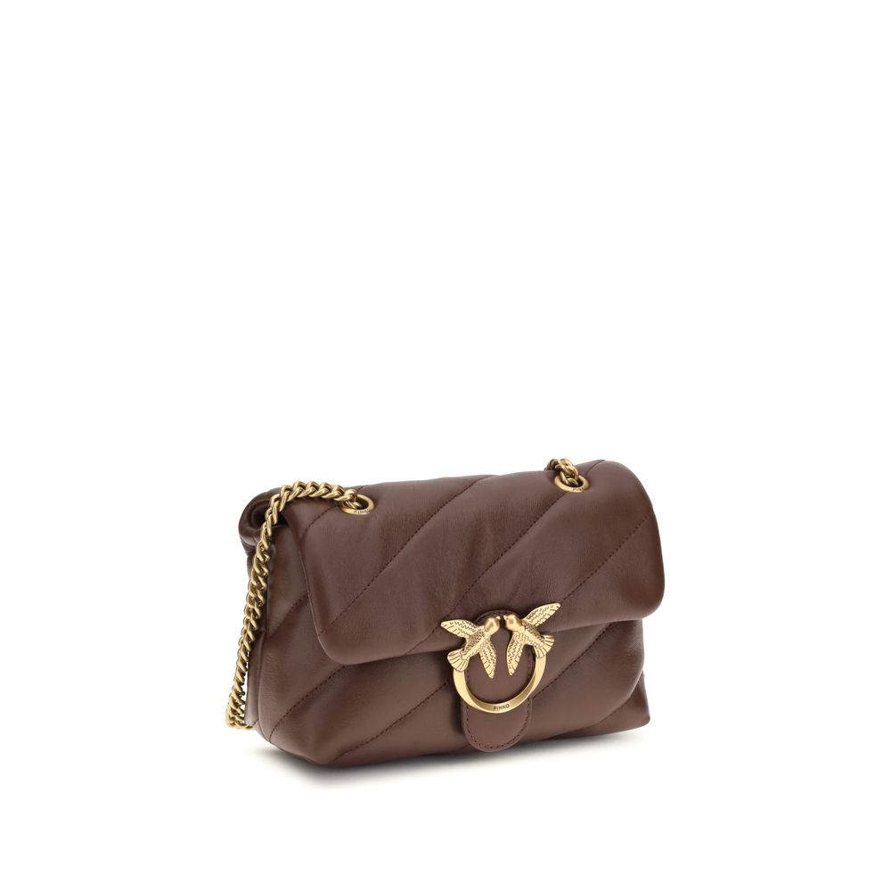 PINKO Brown Leather Shoulder Bag
