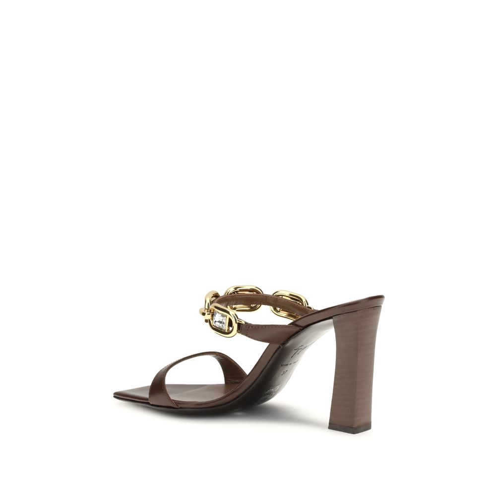 Giuseppe Zanotti Brown Leather Sandals
