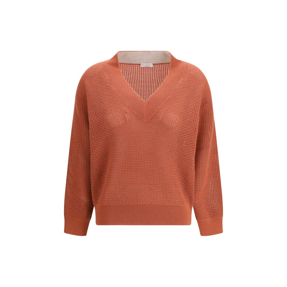 Brunello Cucinelli Red Cashmere Sweater