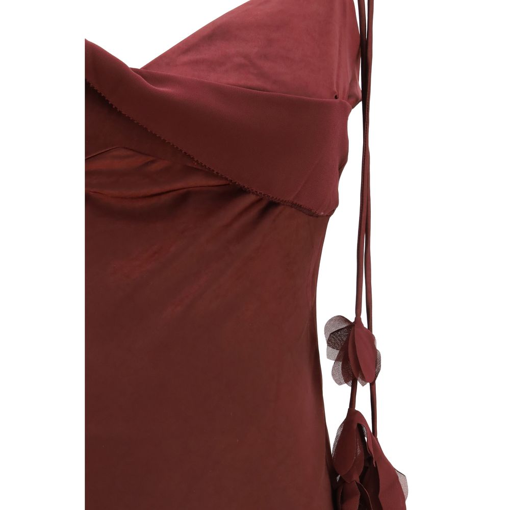 Self-Portrait Bordeaux Casual Dress