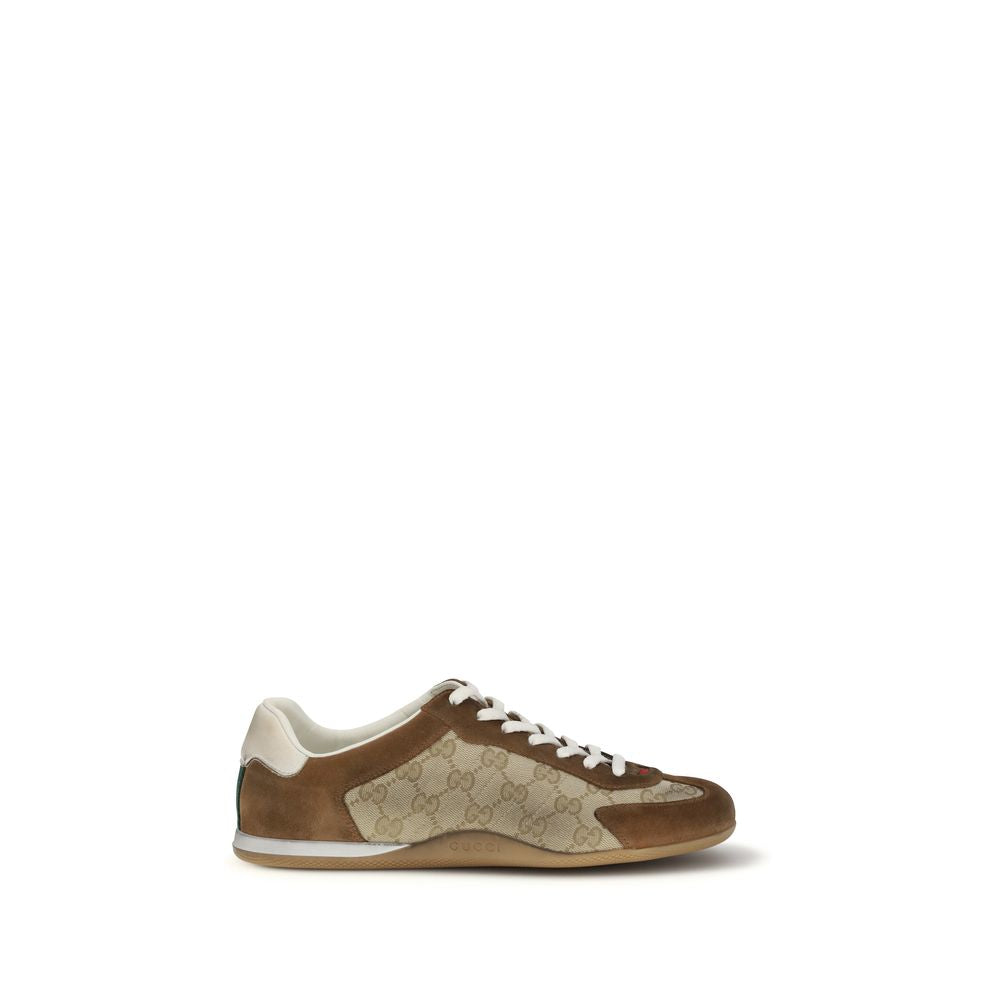 Gucci Brown Leather Sneakers