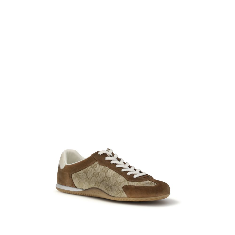Gucci Brown Leather Sneakers