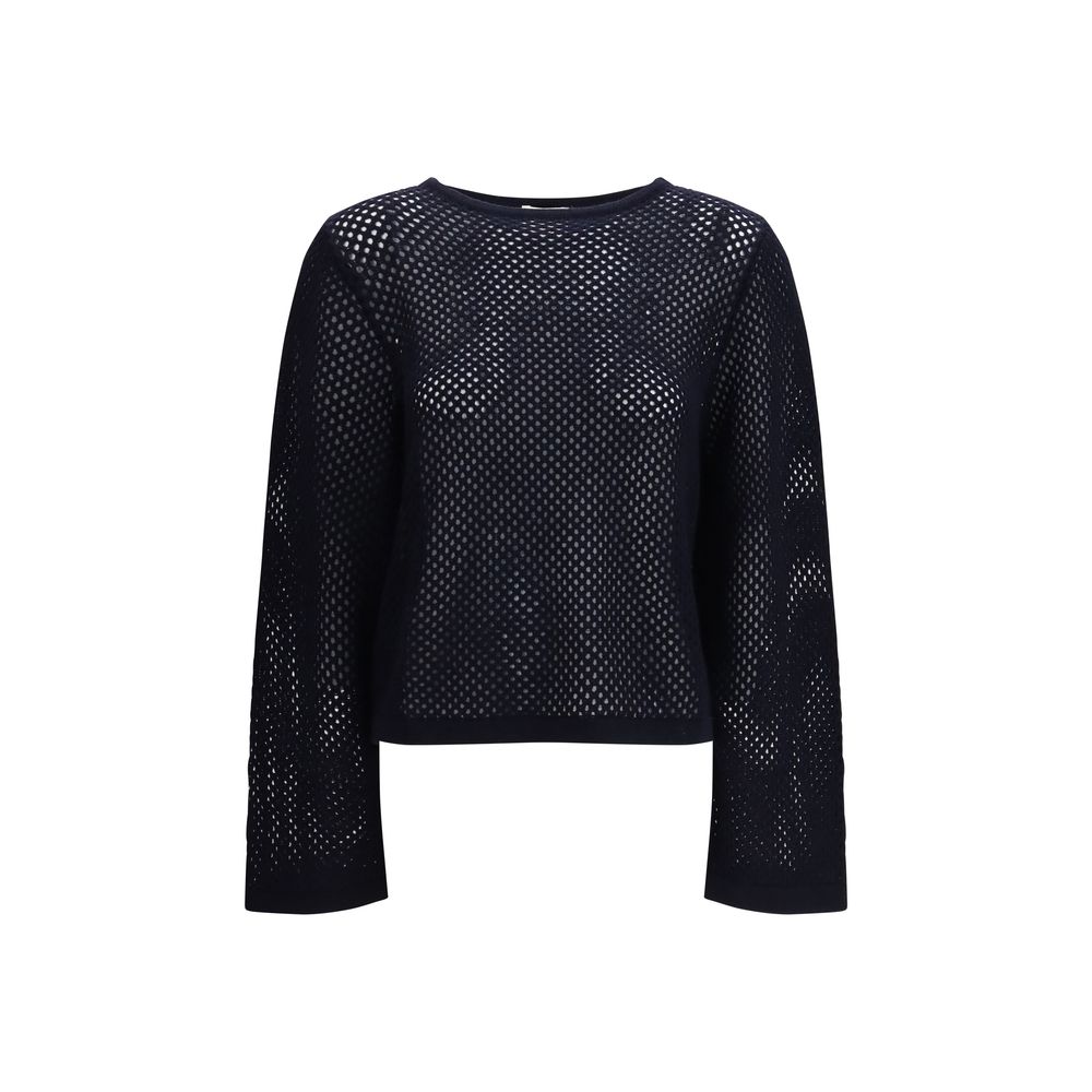Allude Blue Wool Sweatshirt