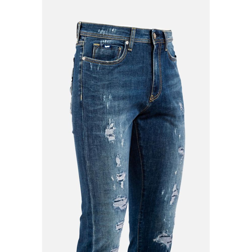 Gas Blue Cotton Jeans Denim