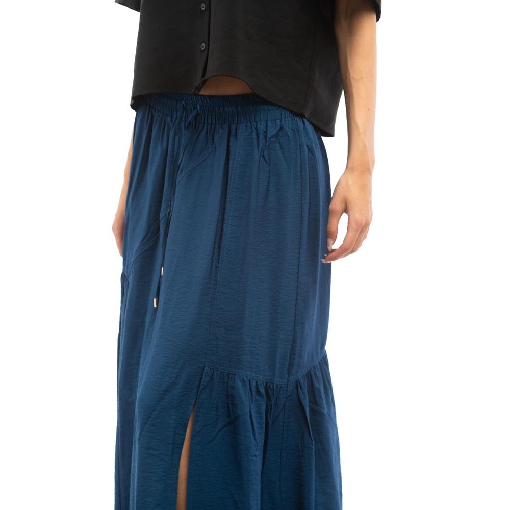 Patrizia Pepe Blue Viscose Long Skirt