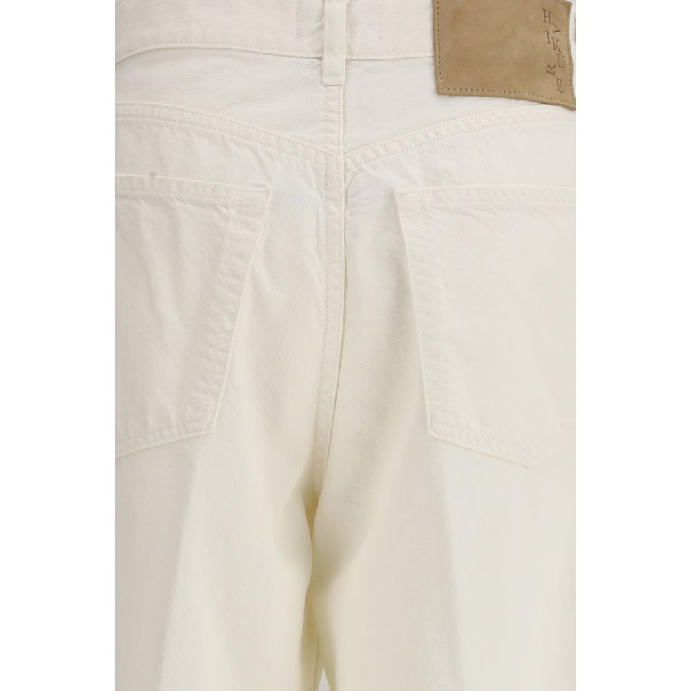 New Haikure White Cotton Straight-Leg Jeans