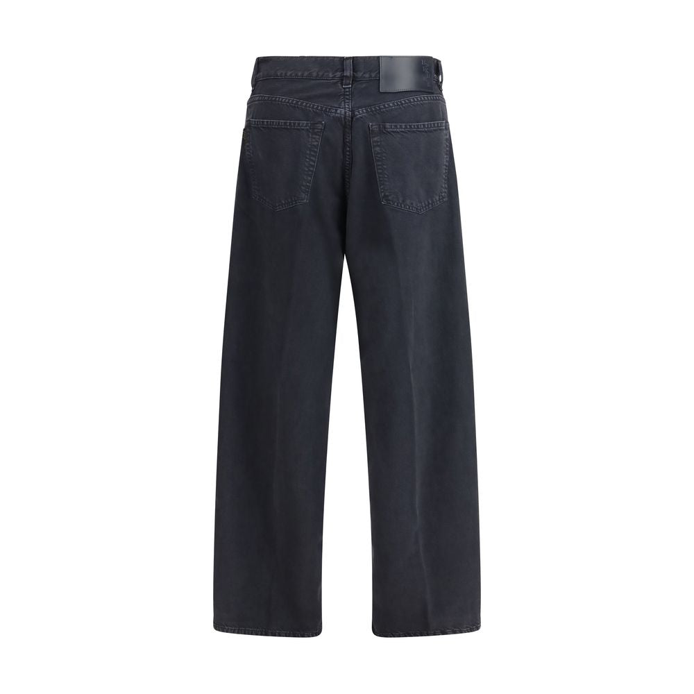 New Haikure Black Cotton Straight-Leg Jeans