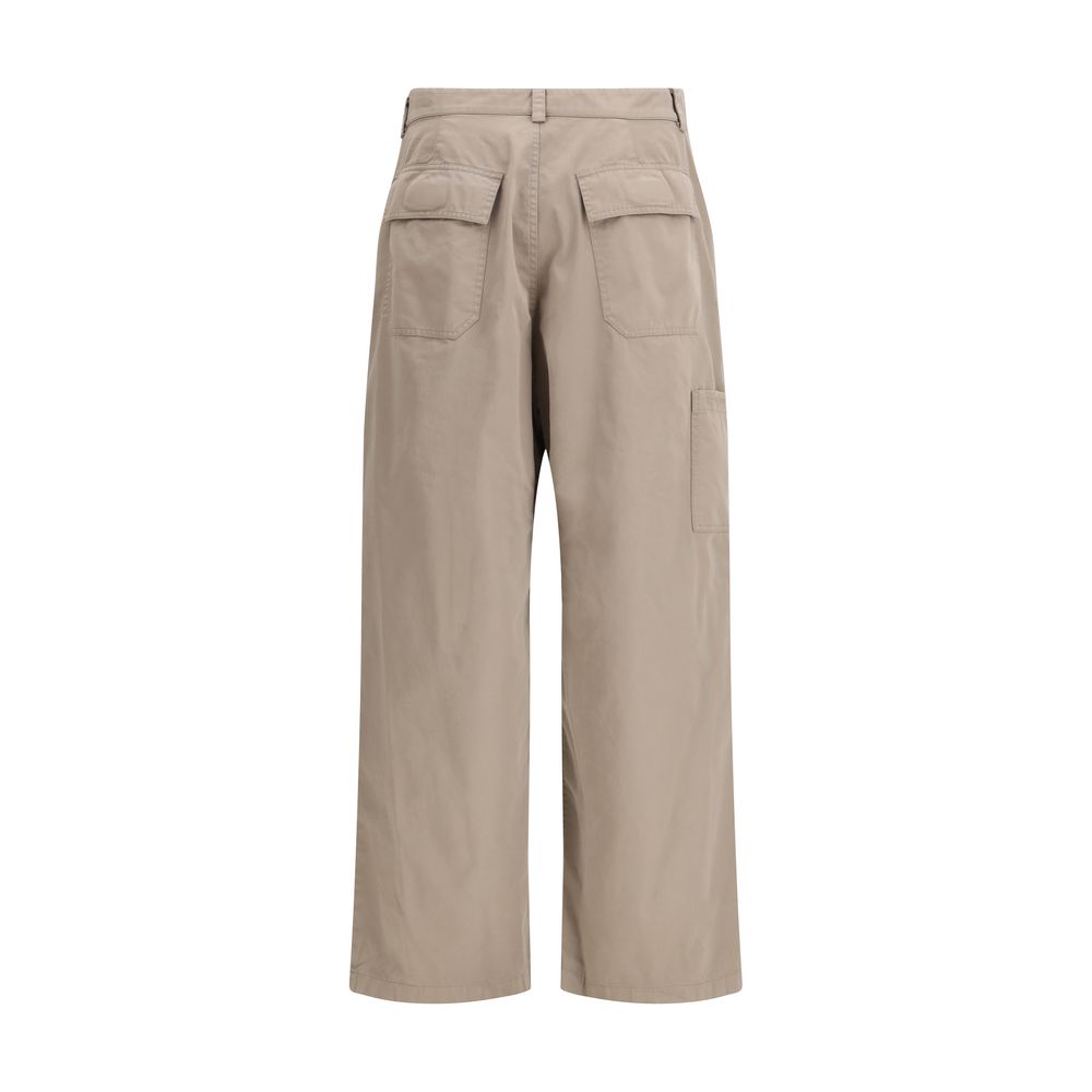 New Balenciaga Beige Cotton Casual Pants