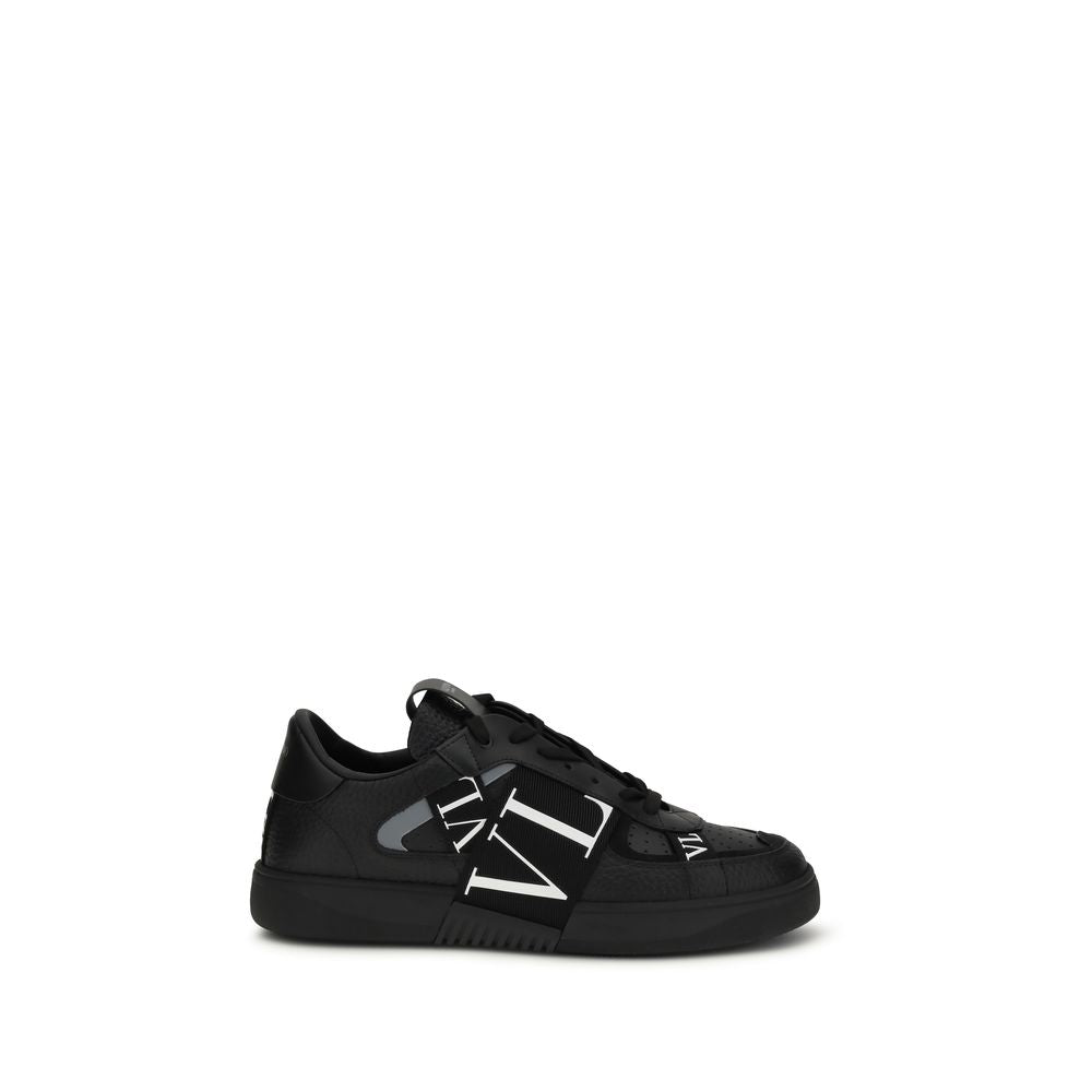 Valentino Garavani Black Leather Low Top Sneakers