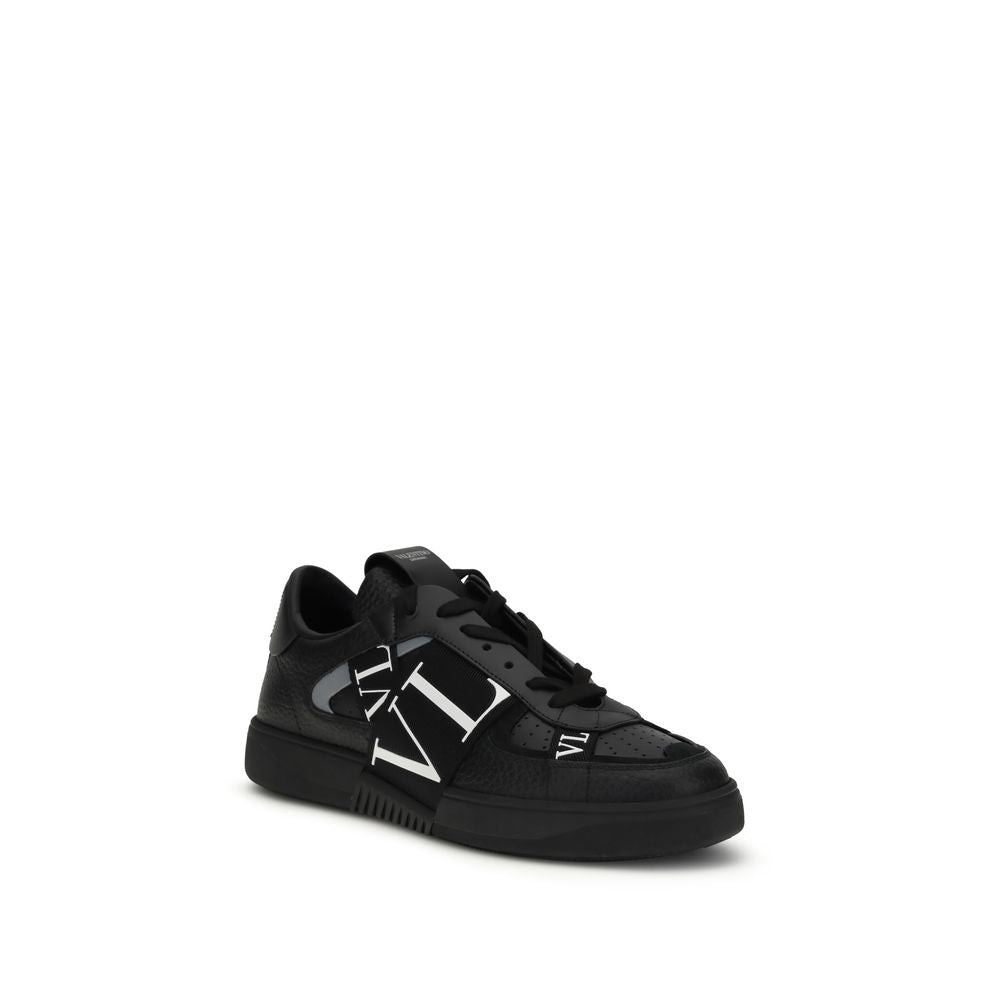 Valentino Garavani Black Leather Low Top Sneakers
