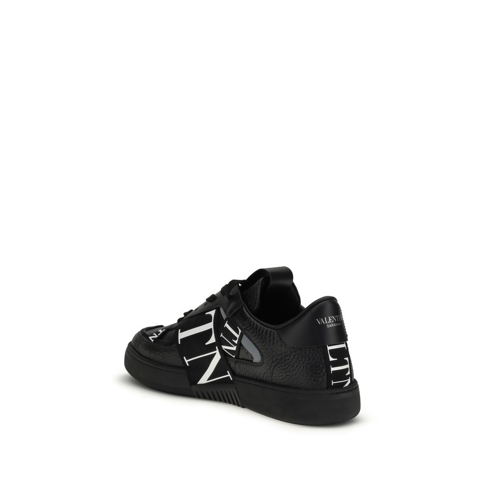Valentino Garavani Black Leather Low Top Sneakers