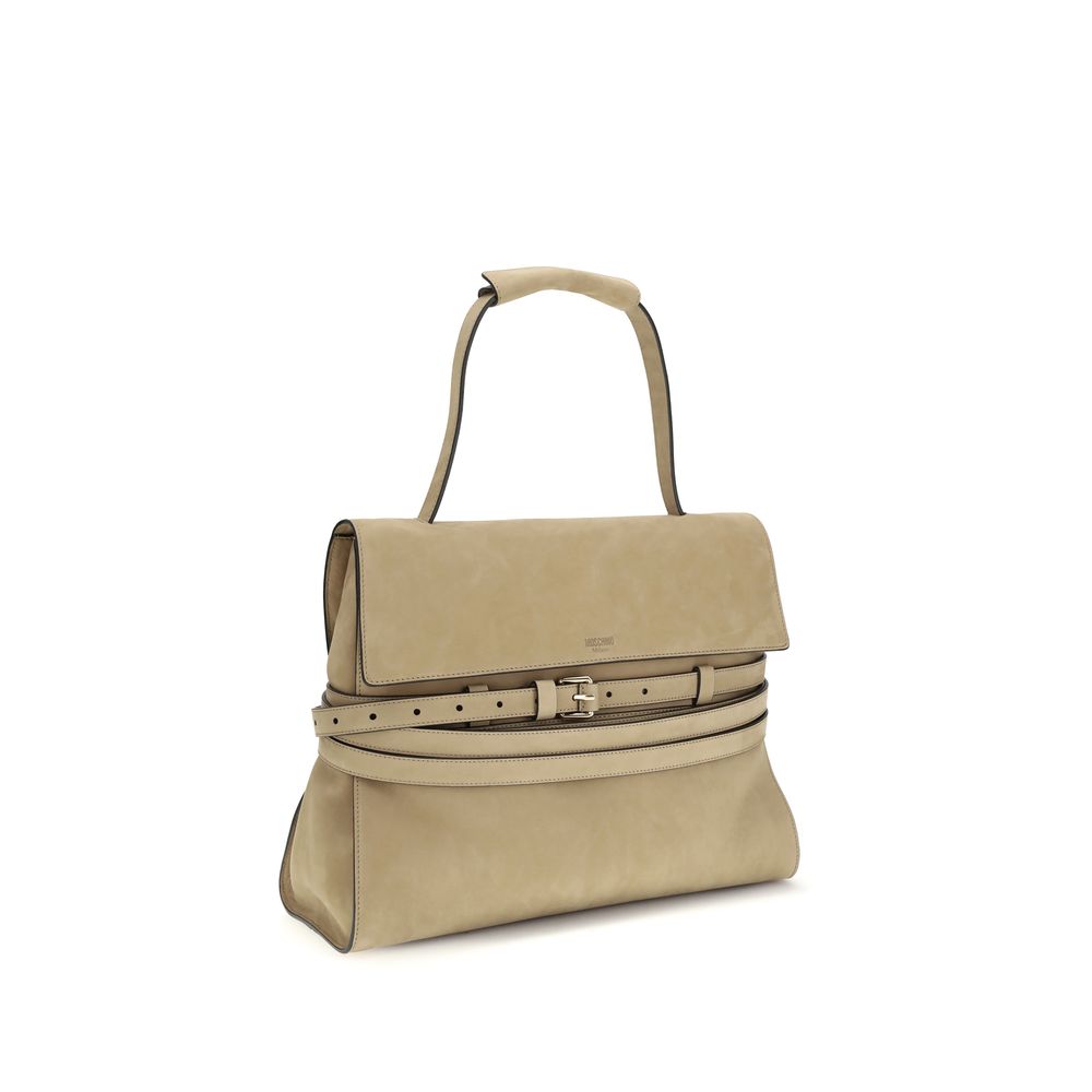 Moschino Beige Leather Handbag