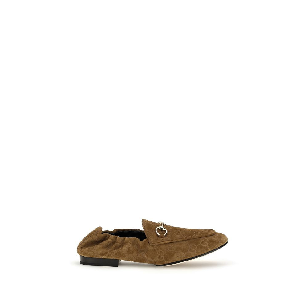 Gucci Brown Leather Slip-On Loafers