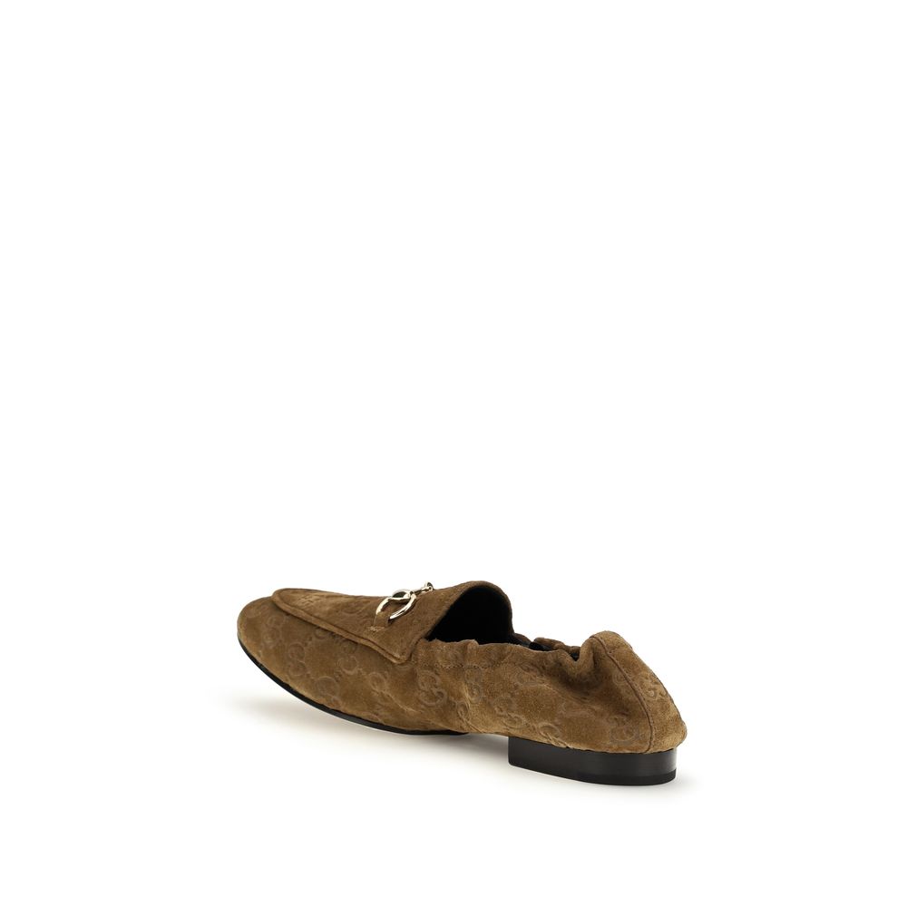 Gucci Brown Leather Slip-On Loafers