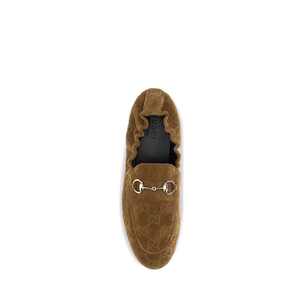Gucci Brown Leather Slip-On Loafers