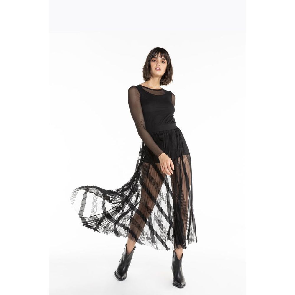 Patrizia Pepe Black Long Skirt