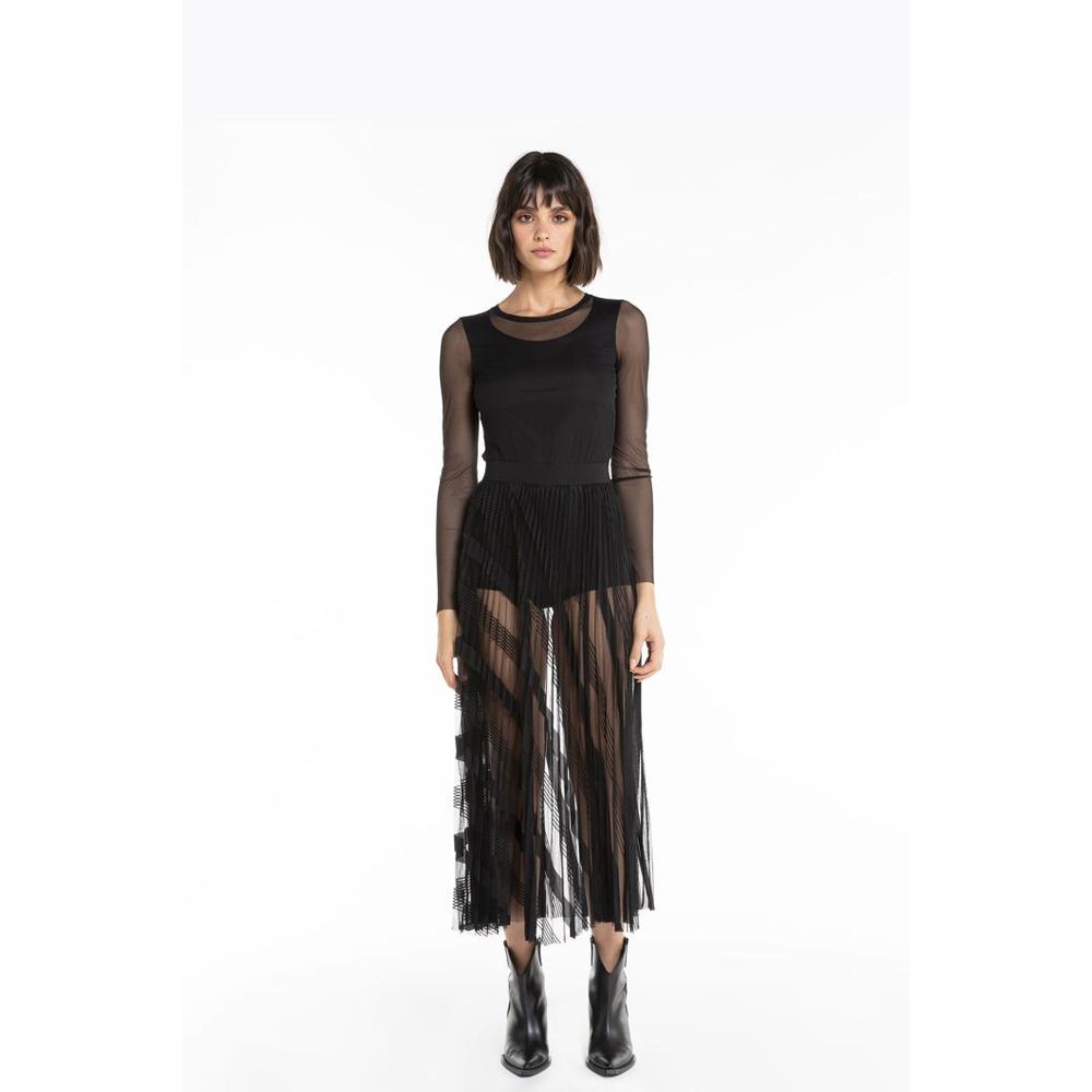 Patrizia Pepe Black Long Skirt