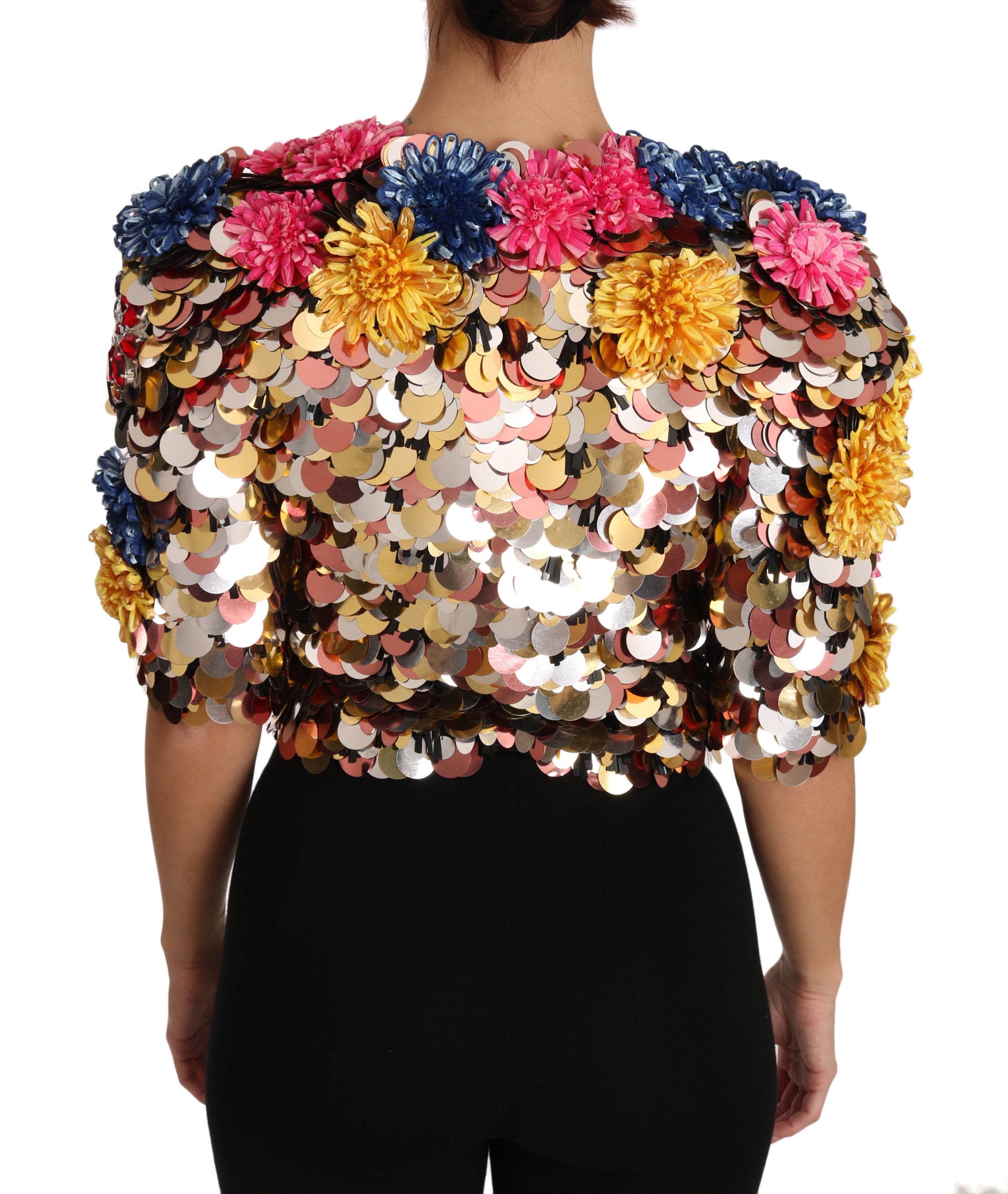 Dolce & Gabbana Crystal Sequined Floral Jacket Coat - PreLoved & Luxe