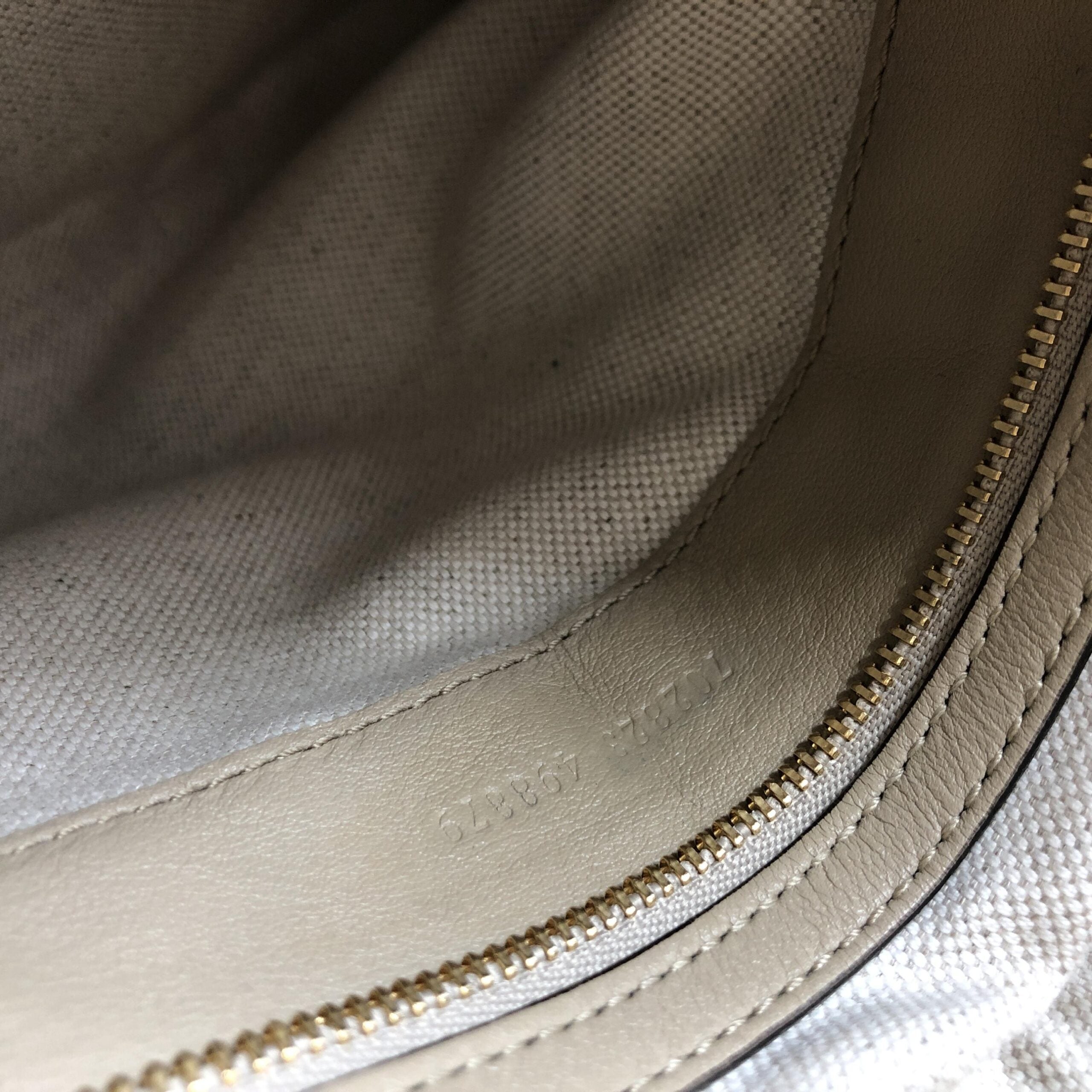 Pre-Owned Gucci Aria Calfskin Web Large Attache Shoulder Bag Beige Brown Women's AB (Very Good — between Lightly Used and Used)