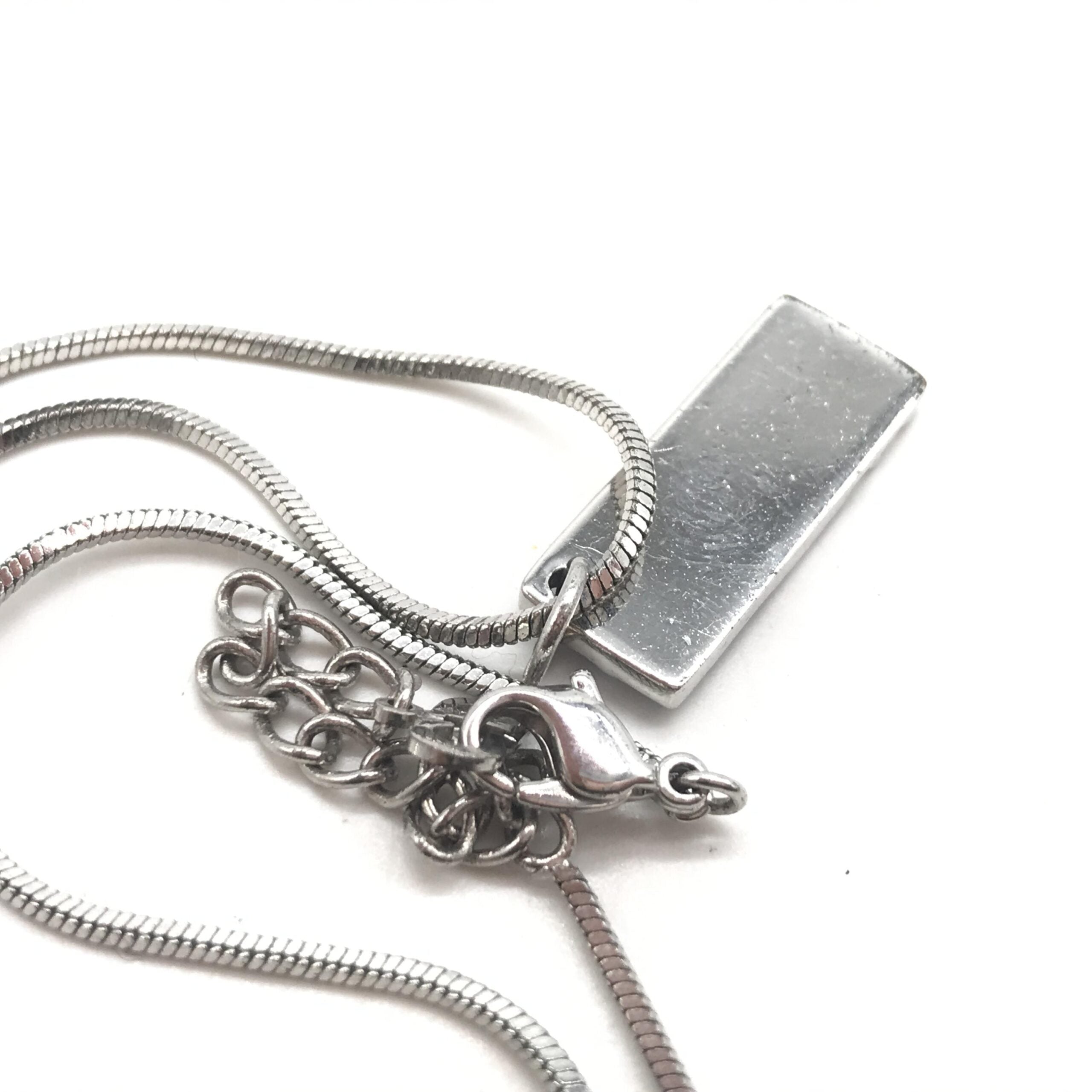 Pre-Owned Christian Dior Blue Trotter Pendant Necklace Silver Women's AB (Very Good — between Lightly Used and Used)