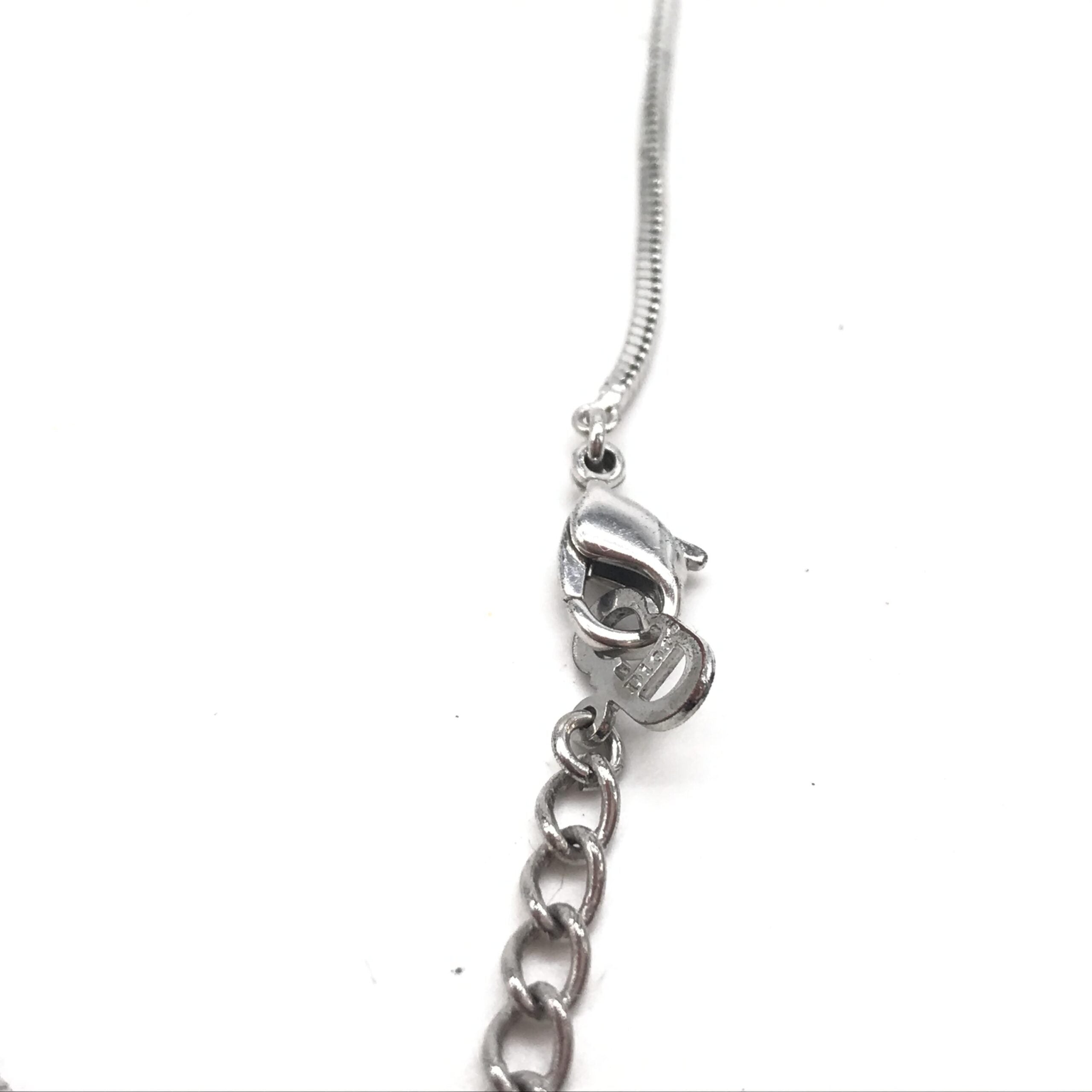 Pre-Owned Christian Dior Blue Trotter Pendant Necklace Silver Women's AB (Very Good — between Lightly Used and Used)