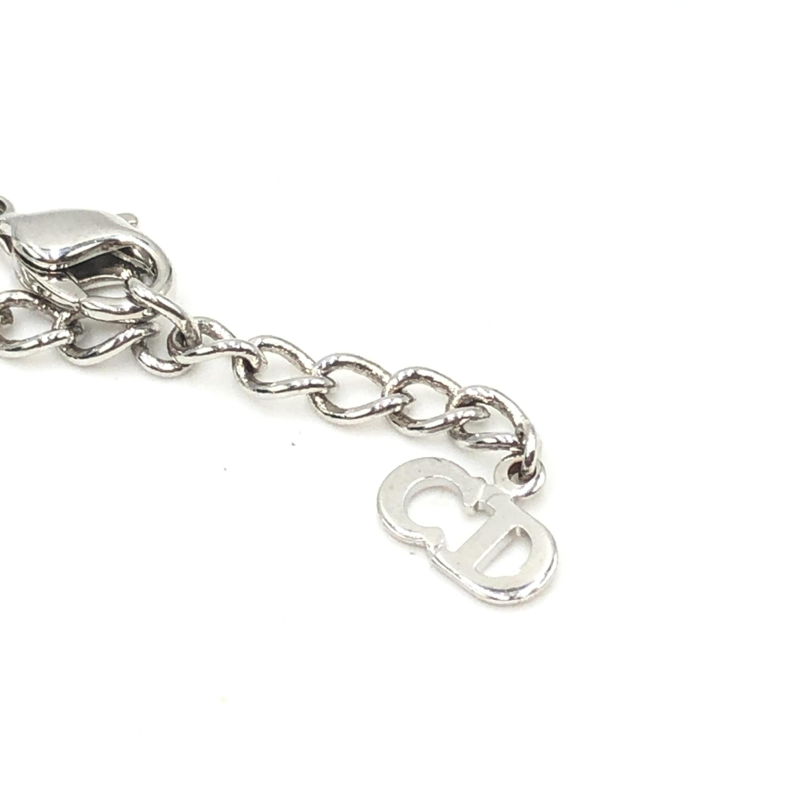 Pre-Owned Christian Dior Blue Trotter Pendant Necklace Silver Women's AB (Very Good — between Lightly Used and Used)