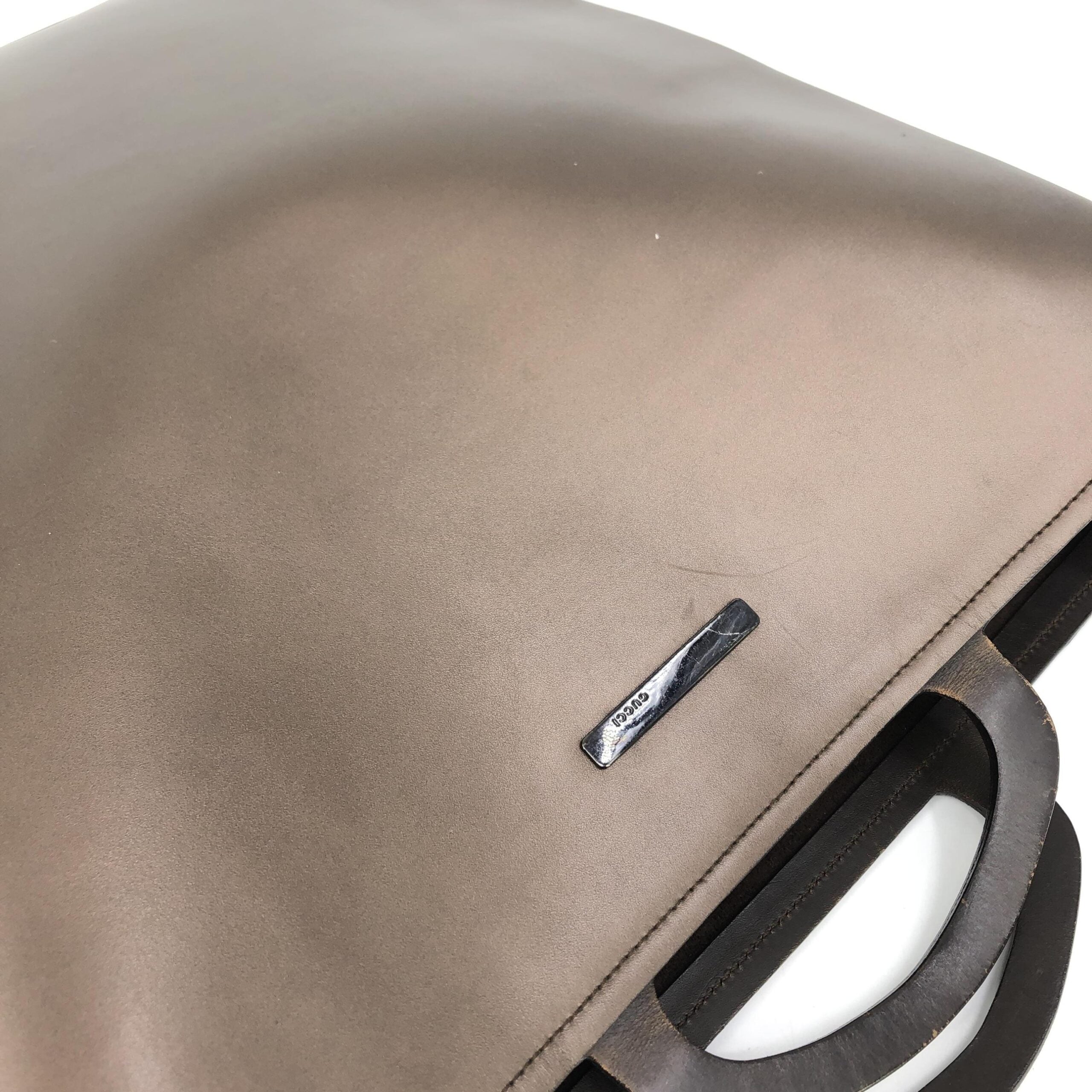 Pre-Owned Gucci Brown Leather Handbag Brown Women's AB (Very Good — between Lightly Used and Used)