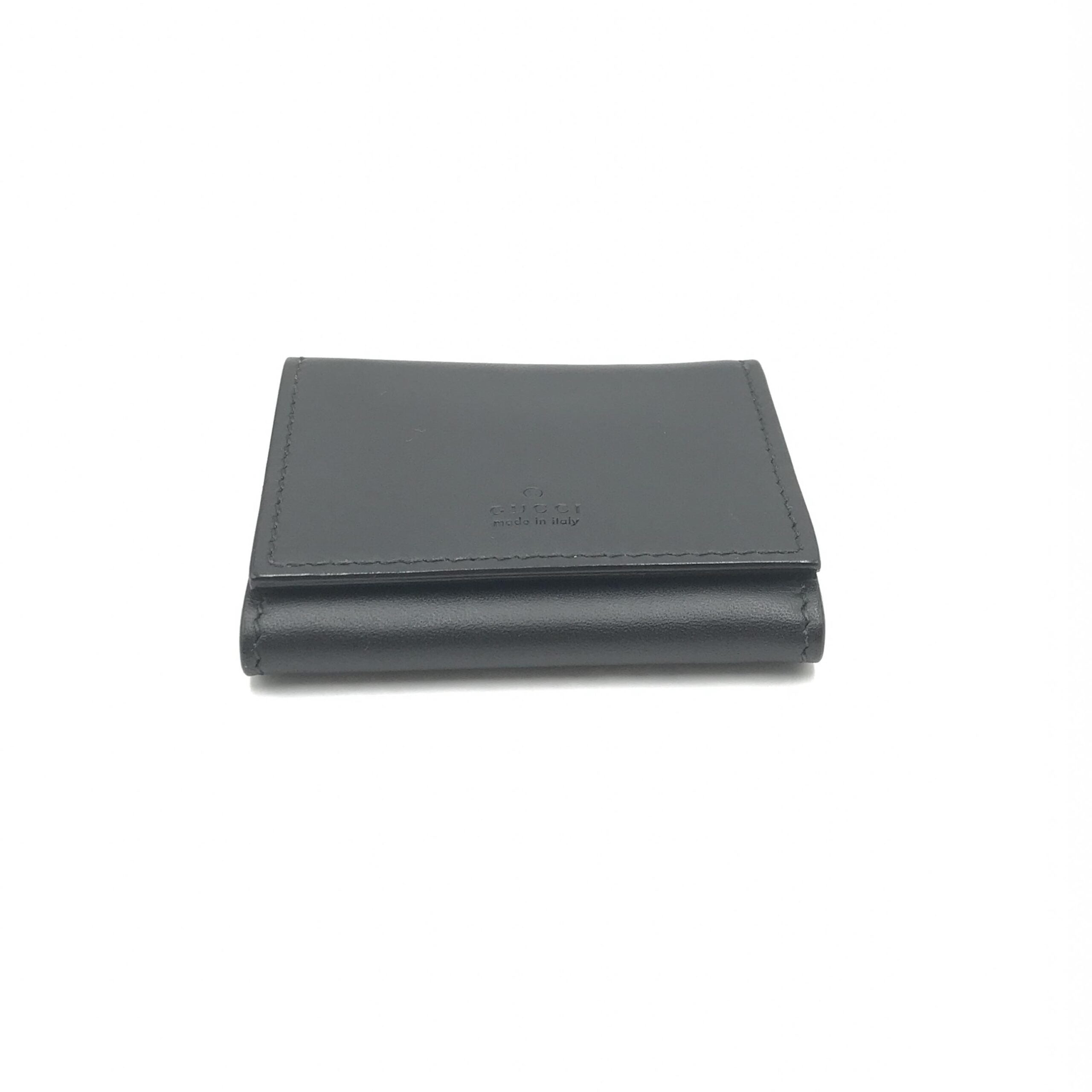 Pre-Owned Gucci Compact Leather Wallet With Sleek Design Black Women's B+ (Good — light signs of wear)