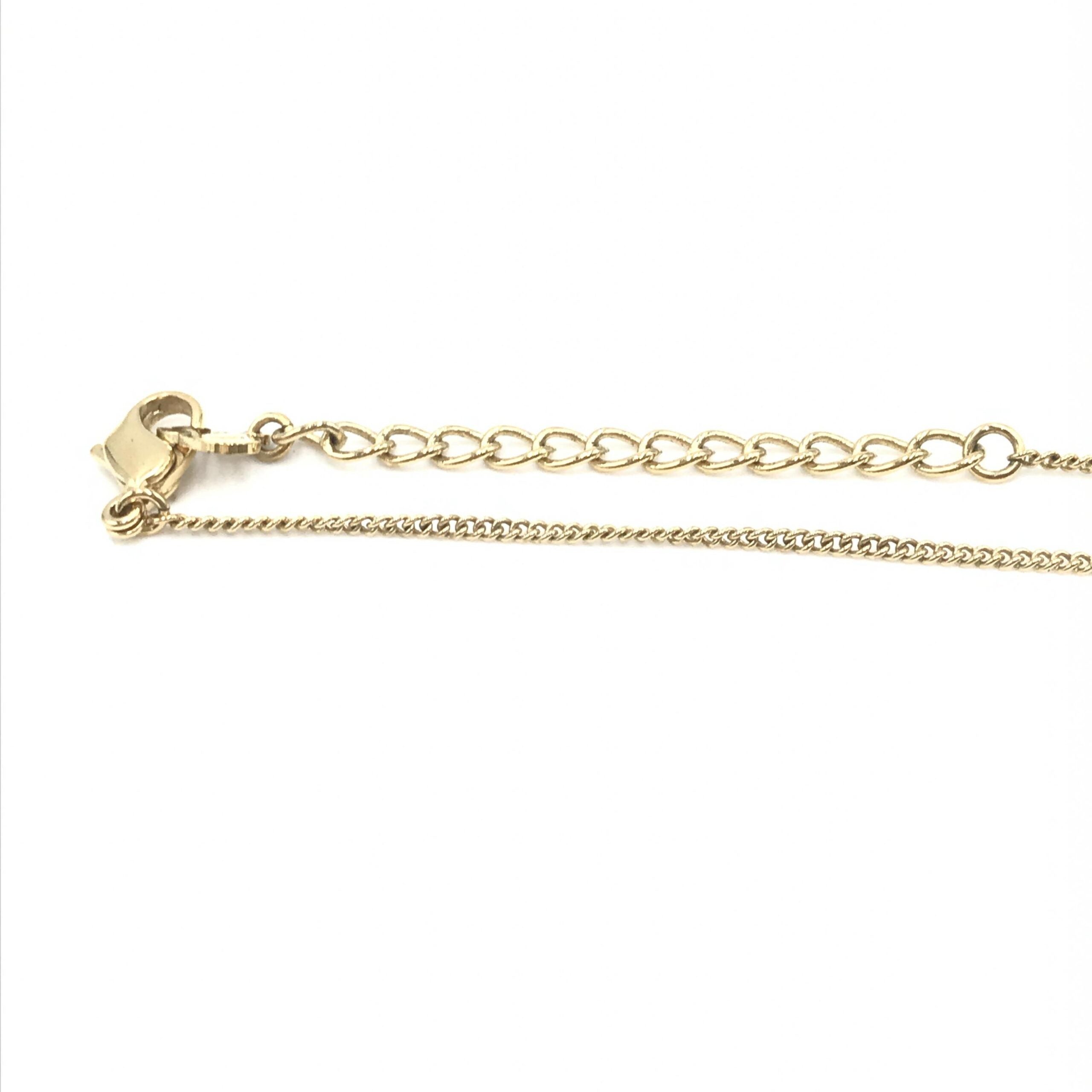 Pre-Owned Christian Dior Dolphin Motif Rhinestone Gold Plated Necklace Gold Women's AB (Very Good — between Lightly Used and Used)