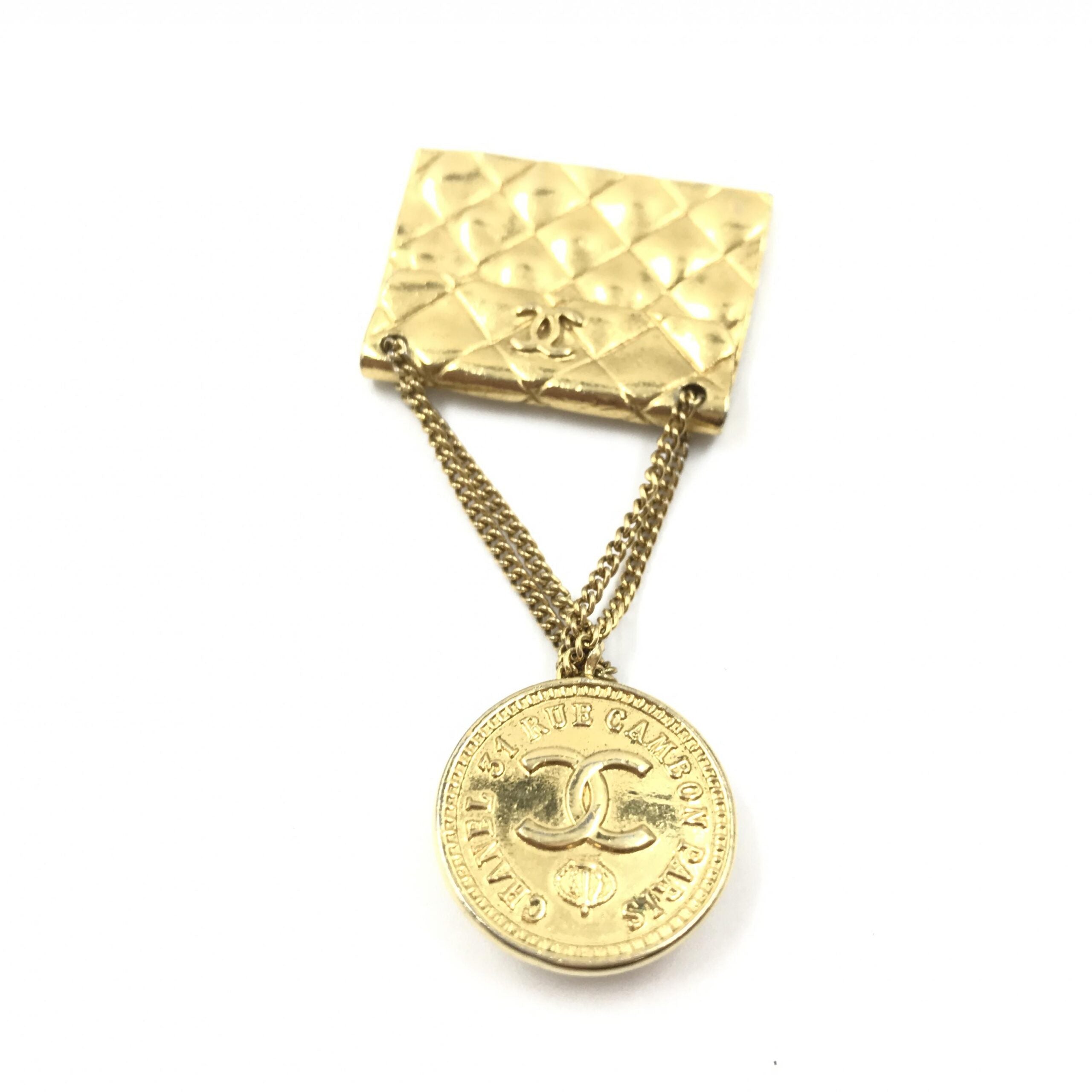 Chanel Gold Plated Bag Motif Brooch - PreLoved & Luxe