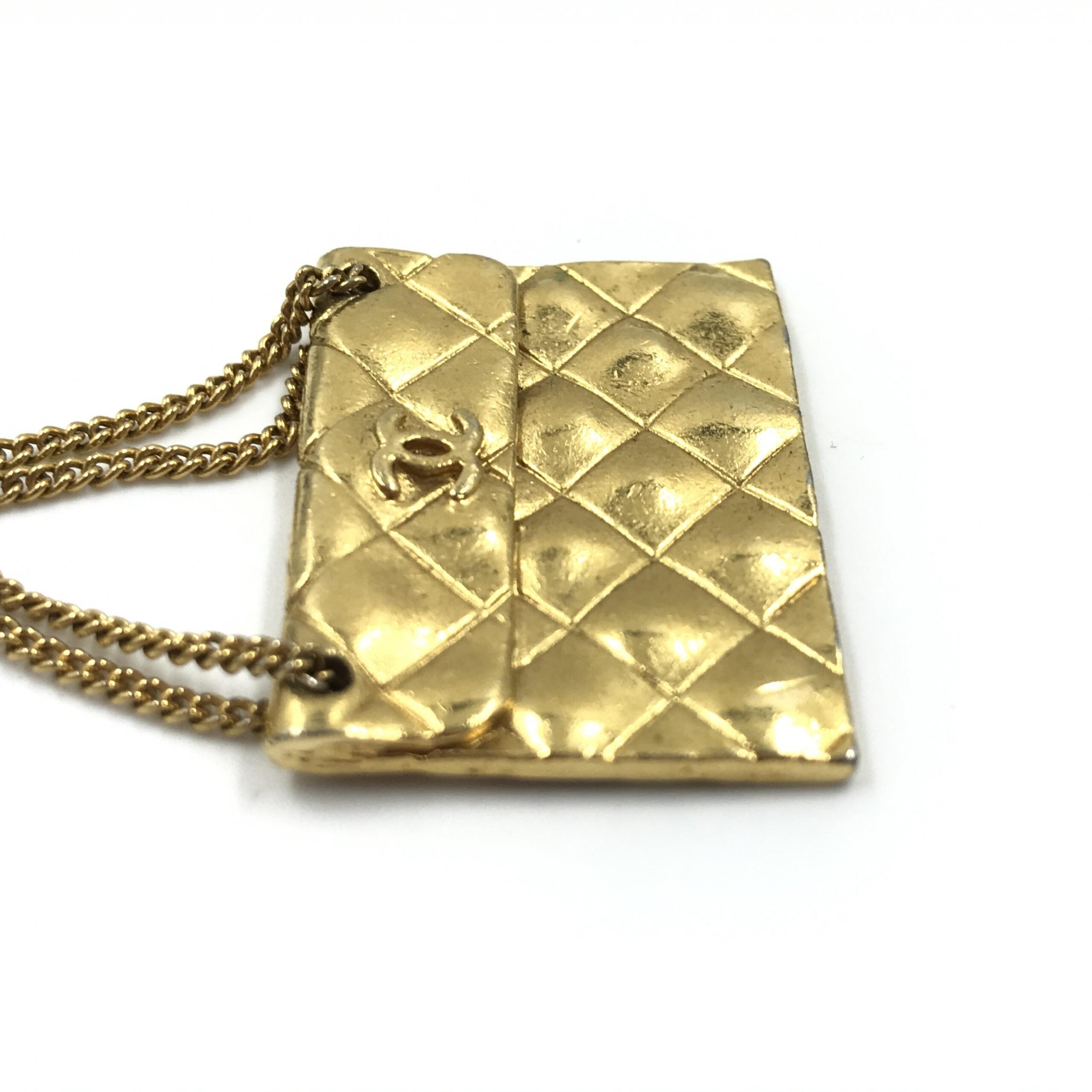 Pre-Owned Chanel Gold Plated Bag Motif Brooch Gold Women's AB (Very Good — between Lightly Used and Used)