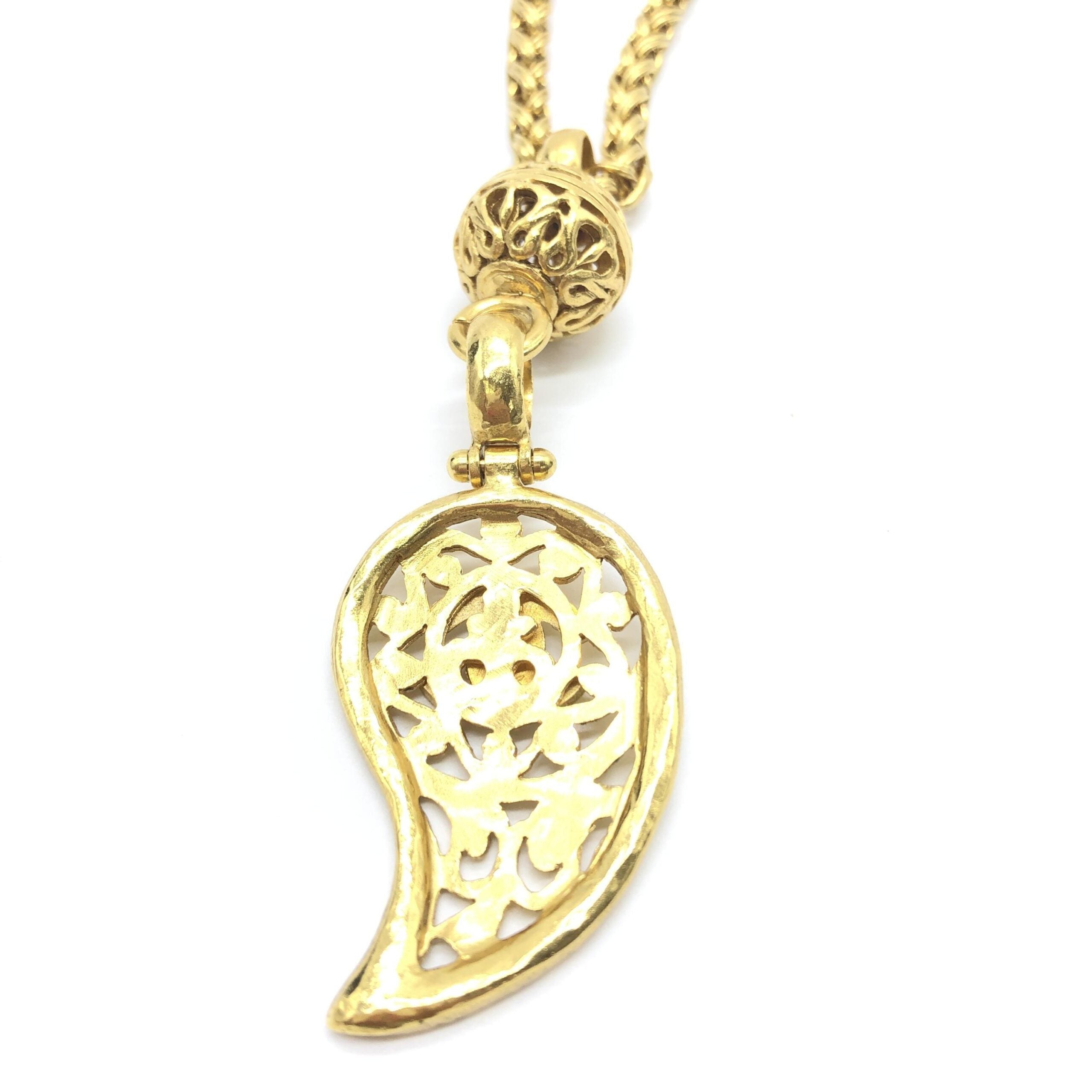 Pre-Owned Chanel Gold Plated Coco Mark Necklace Gold Women's AB (Very Good — between Lightly Used and Used)