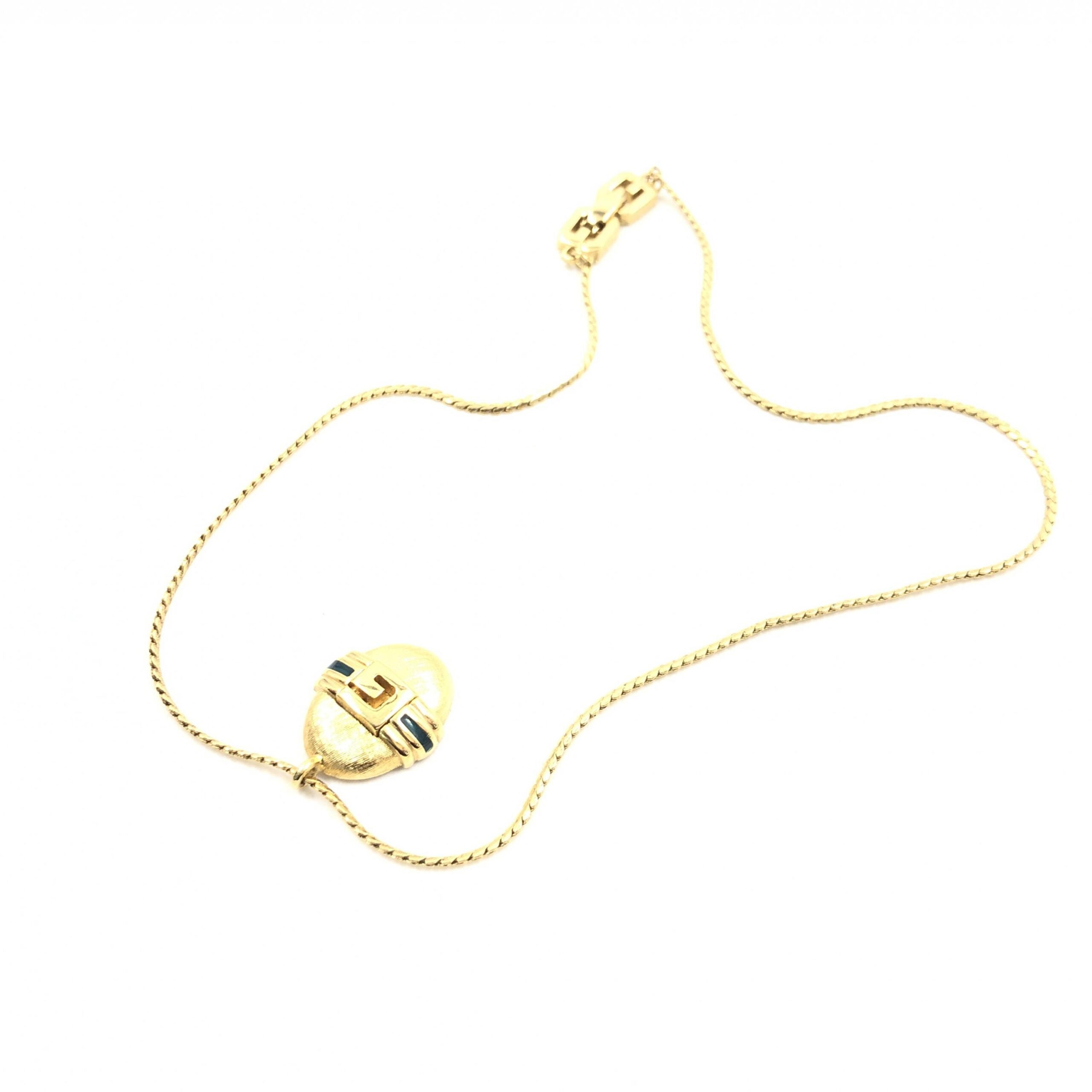 Pre-Owned Givenchy Pendant Necklace Gold Women's B (Good — visible signs of wear)