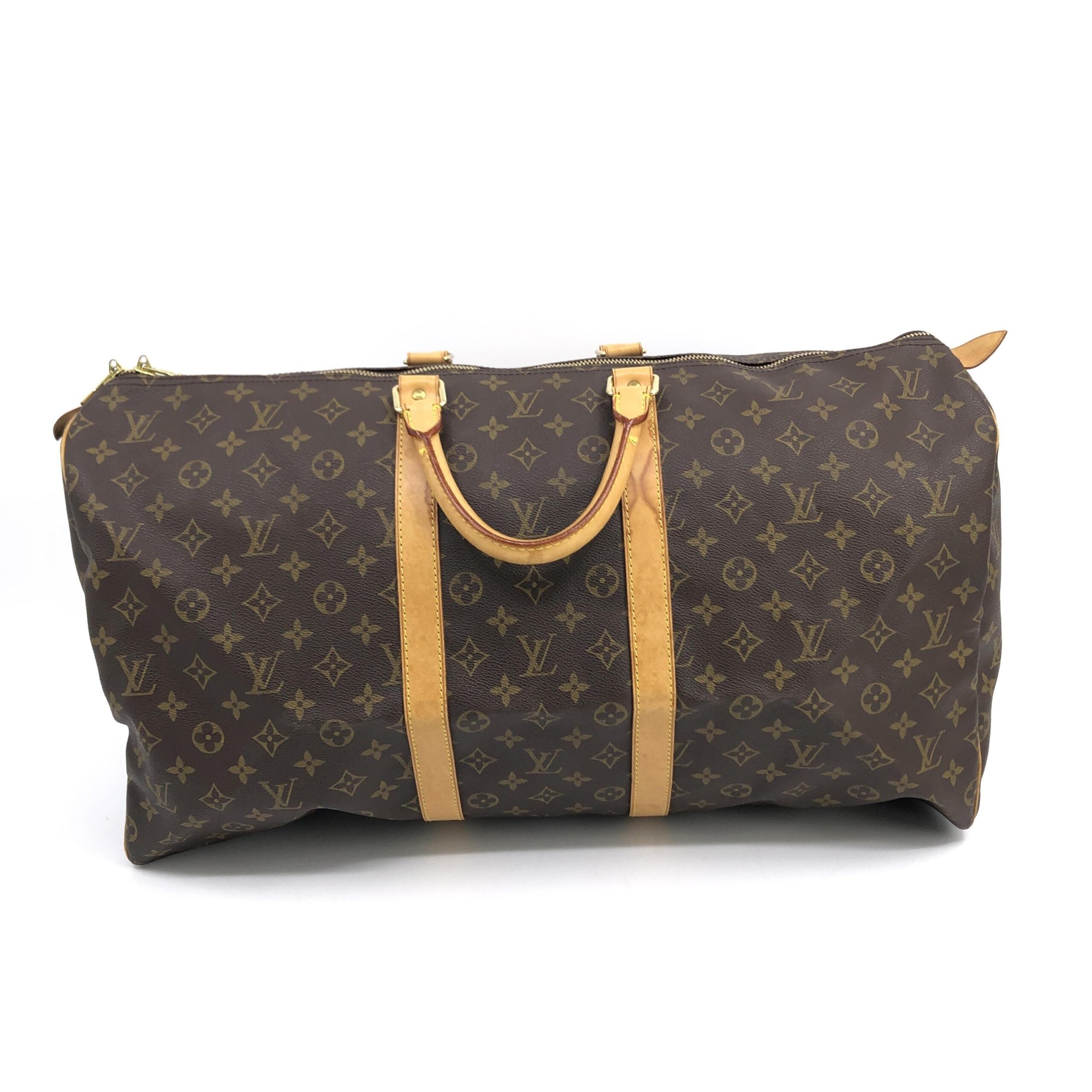 Pre-Owned Louis Vuitton Monogram Keepall 55 Handbag Brown Women's AB (Very Good — between Lightly Used and Used)