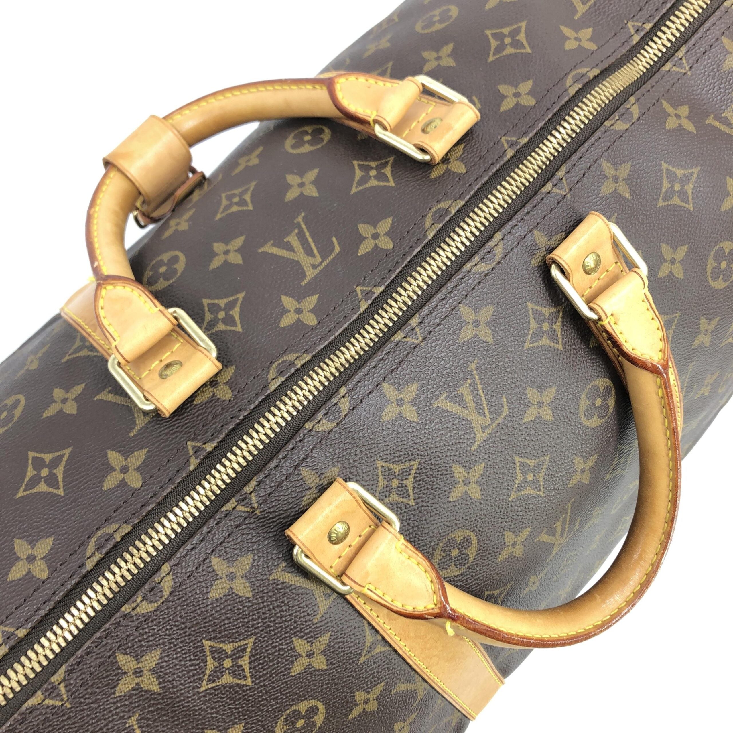 Pre-Owned Louis Vuitton Monogram Keepall 55 Handbag Brown Women's AB (Very Good — between Lightly Used and Used)