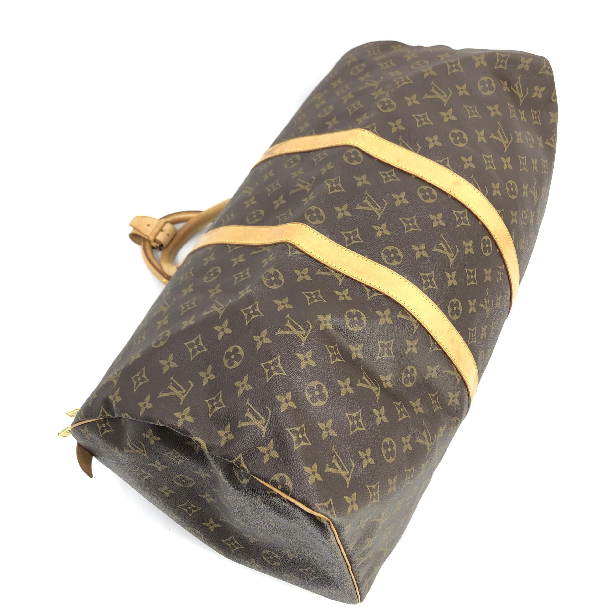 Pre-Owned Louis Vuitton Monogram Keepall 55 Handbag Brown Women's AB (Very Good — between Lightly Used and Used)