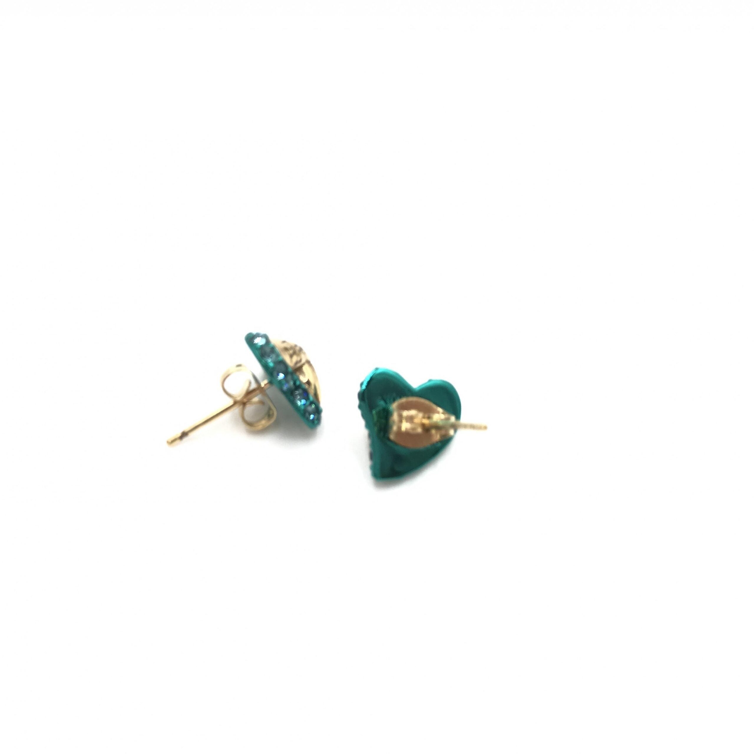 Pre-Owned Vivienne Westwood Orb Heart Earrings Silver Women's B (Good — visible signs of wear)