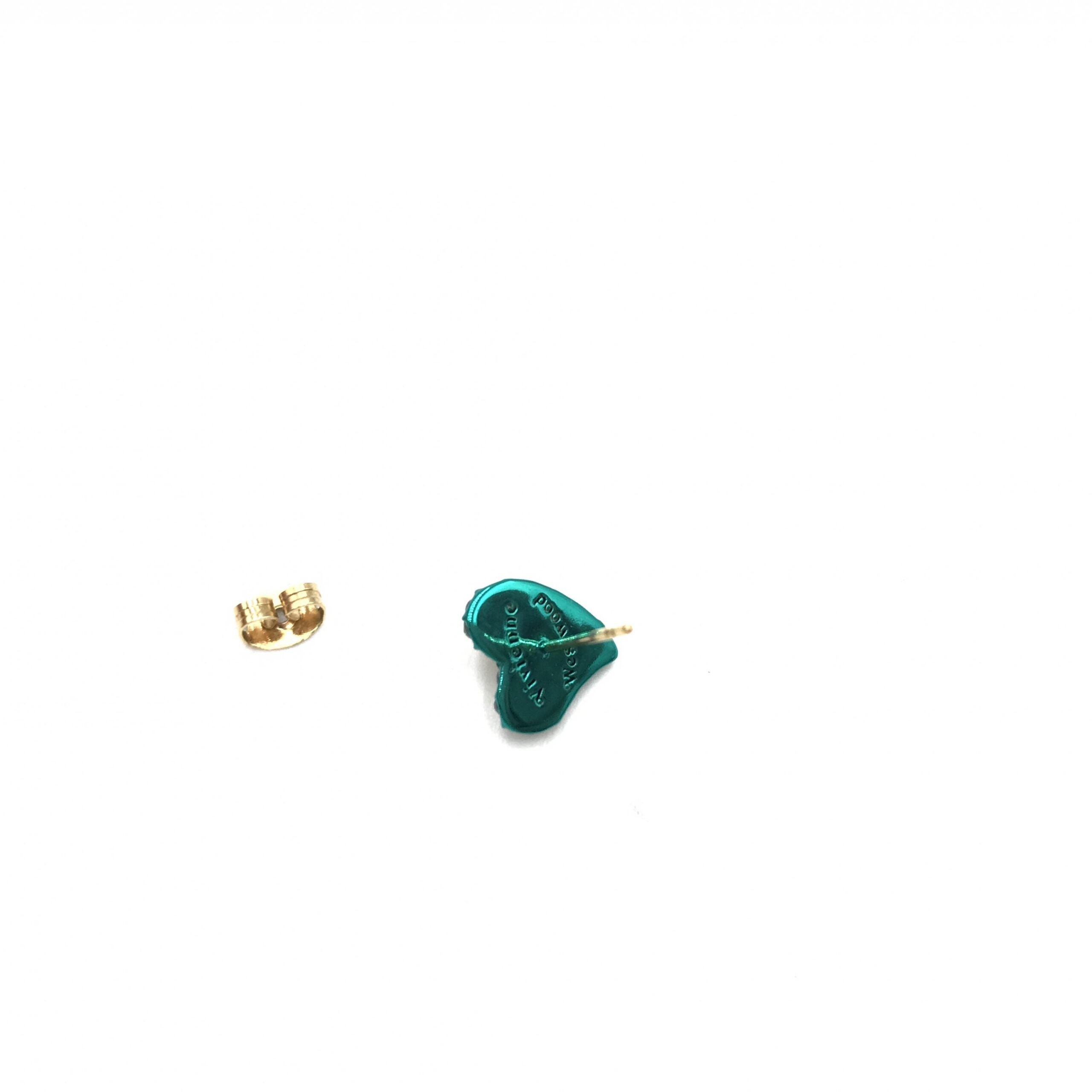 Pre-Owned Vivienne Westwood Orb Heart Earrings Silver Women's B (Good — visible signs of wear)