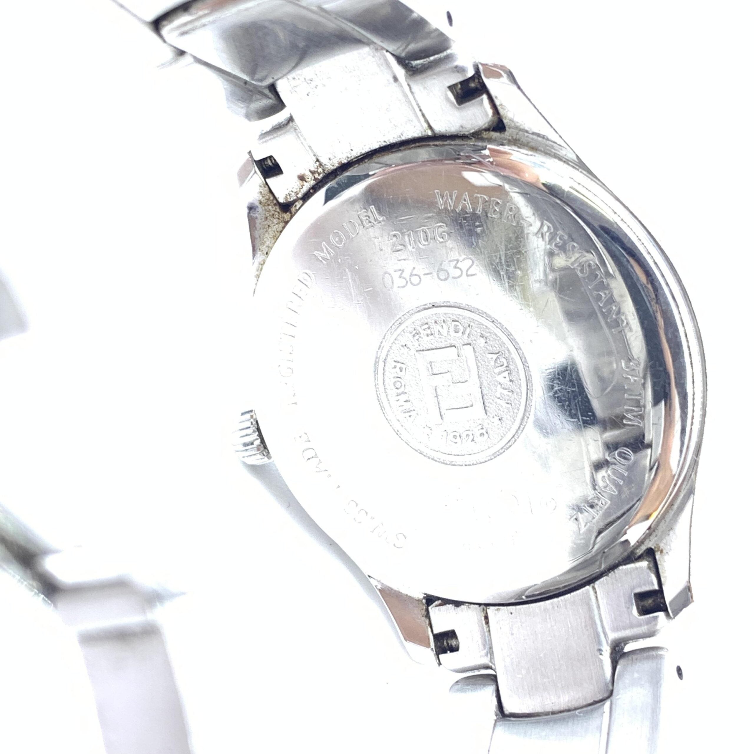 Pre-Owned Fendi Pink Champagne Dial Quartz Watch, Stainless Steel Silver Women's AB (Very Good — between Lightly Used and Used)