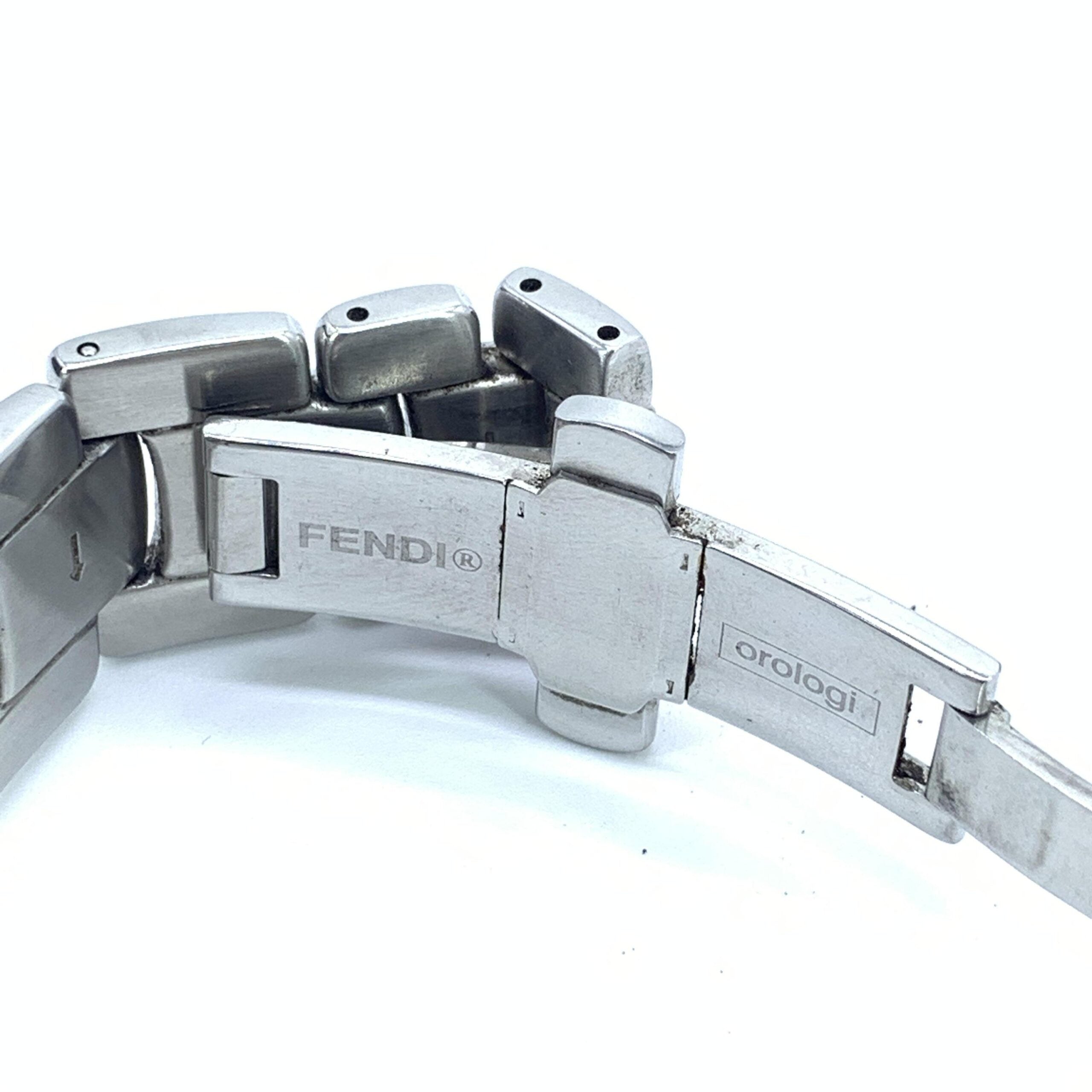 Pre-Owned Fendi Pink Champagne Dial Quartz Watch, Stainless Steel Silver Women's AB (Very Good — between Lightly Used and Used)